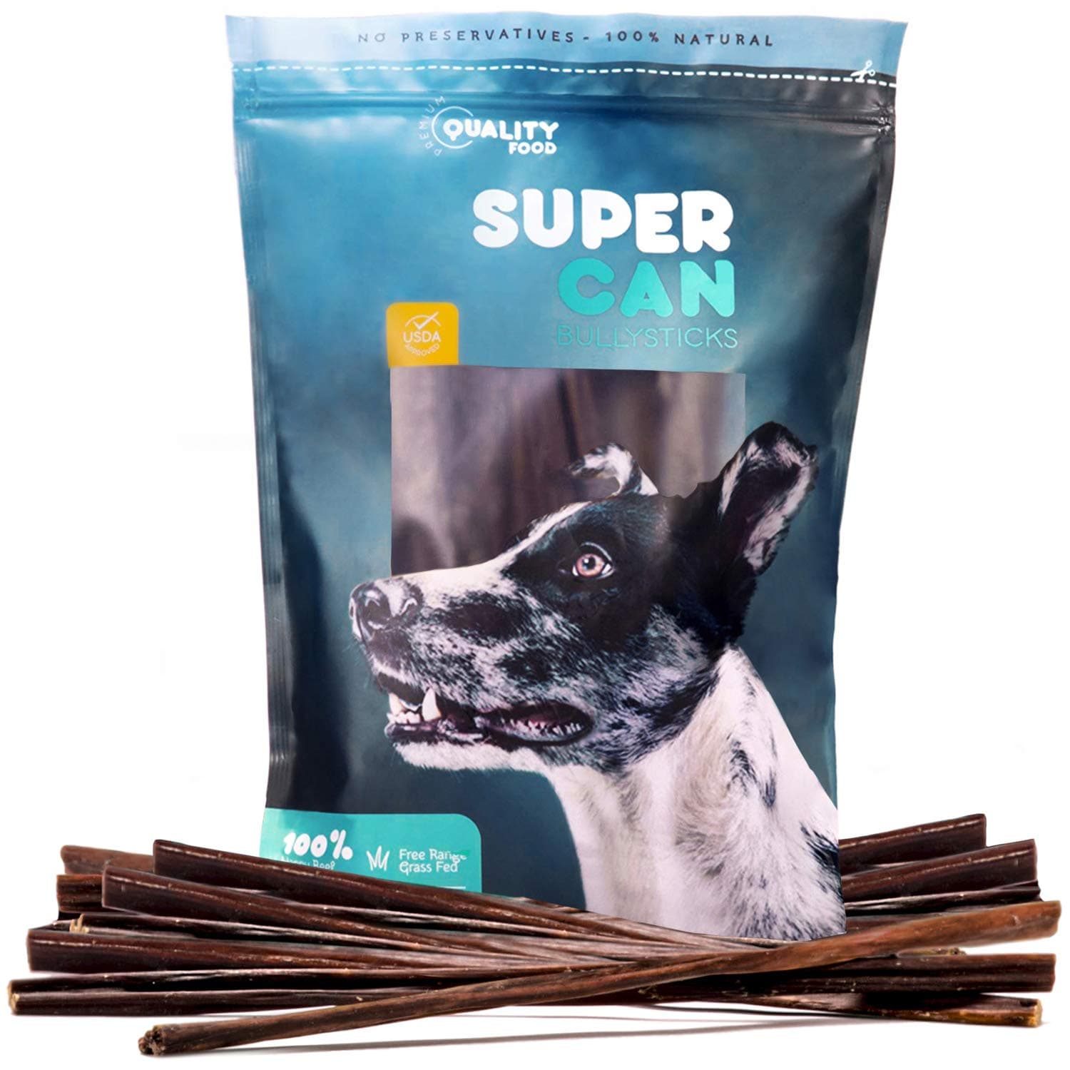 SUPER CAN BULLYSTICKS 12-inch Taffy Esophagus Gullet Sticks for Dogs [10 Pack] by SuperCan Bully Sticks, Premium All Natural Dog Treats and Chews. (9 oz)