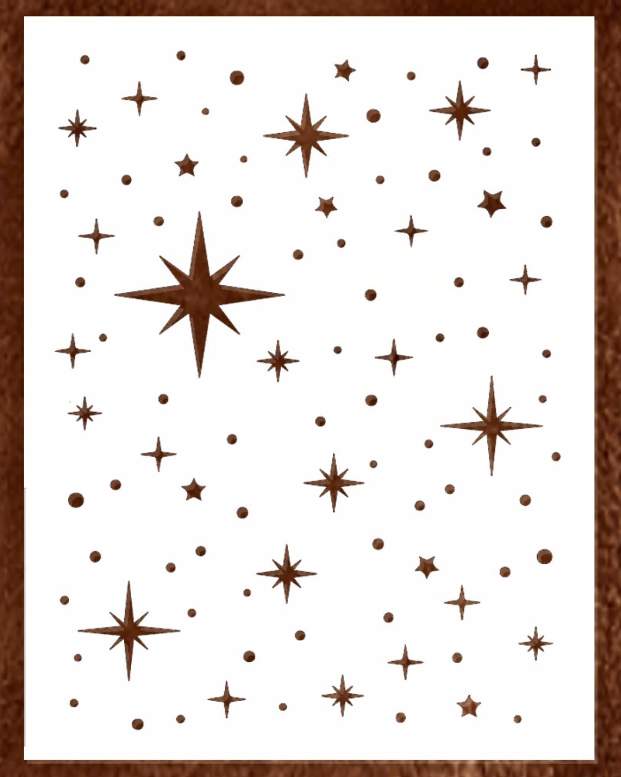 DLY LIFESTYLE Large Star Stencil (12x16 Inch) - Twinkle Star Wall Stencil for Painting on Wood, Canvas, Tile, Fabric and Furniture - Reusable and Easy to Use Paint Stencils for Home Decor