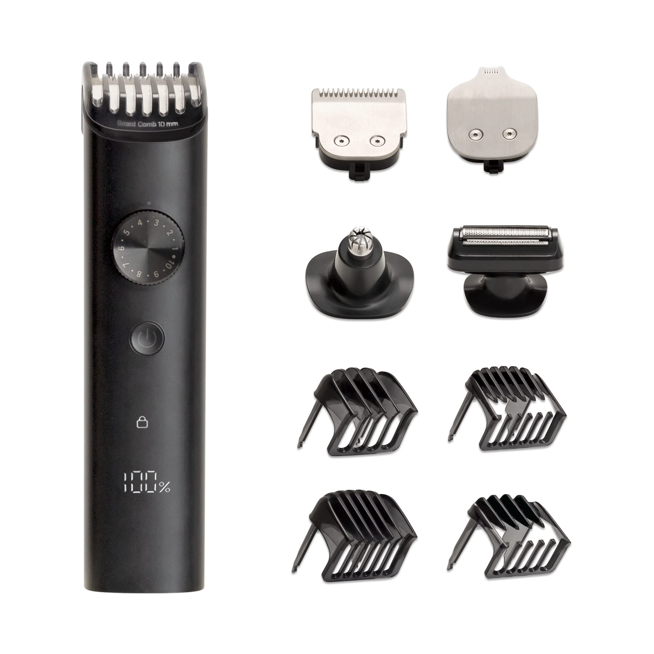 Grooming Kit Pro(Trimmer Kit),Face,Hair,Body-All-in-One Professional Styling Trimmer For Men,Body Groomer,Nose & Ear Hair Trimming,Hair Clippers,Beard Combs,Quick Charge & 90 Mins Run Time,Black