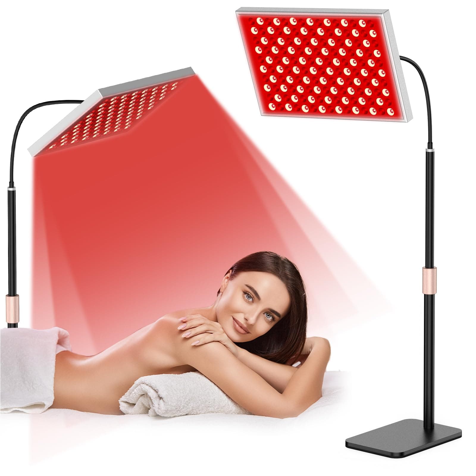 Red Light Therapy for Body, Infrared Light Therapy Panel Lamp with Stand, 660nm and 850nm Near Infrared LED Red Lights Therapy Device at Home for Face and Body