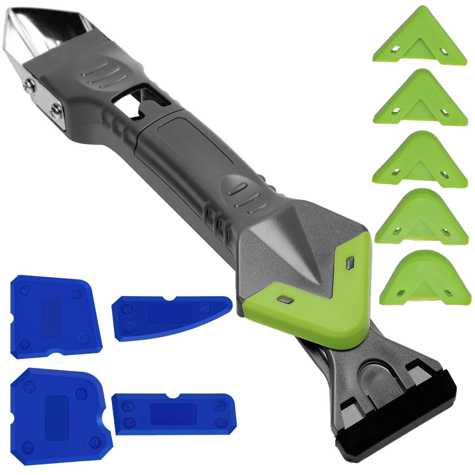 4 Pieces Caulking Tool Set, Sealant Tool, Silicone Grout Remover Scraper Spreader Spatula Scraper Cement Caulk Remover Tool for Bathroom Kitchen Home Sealing Projects