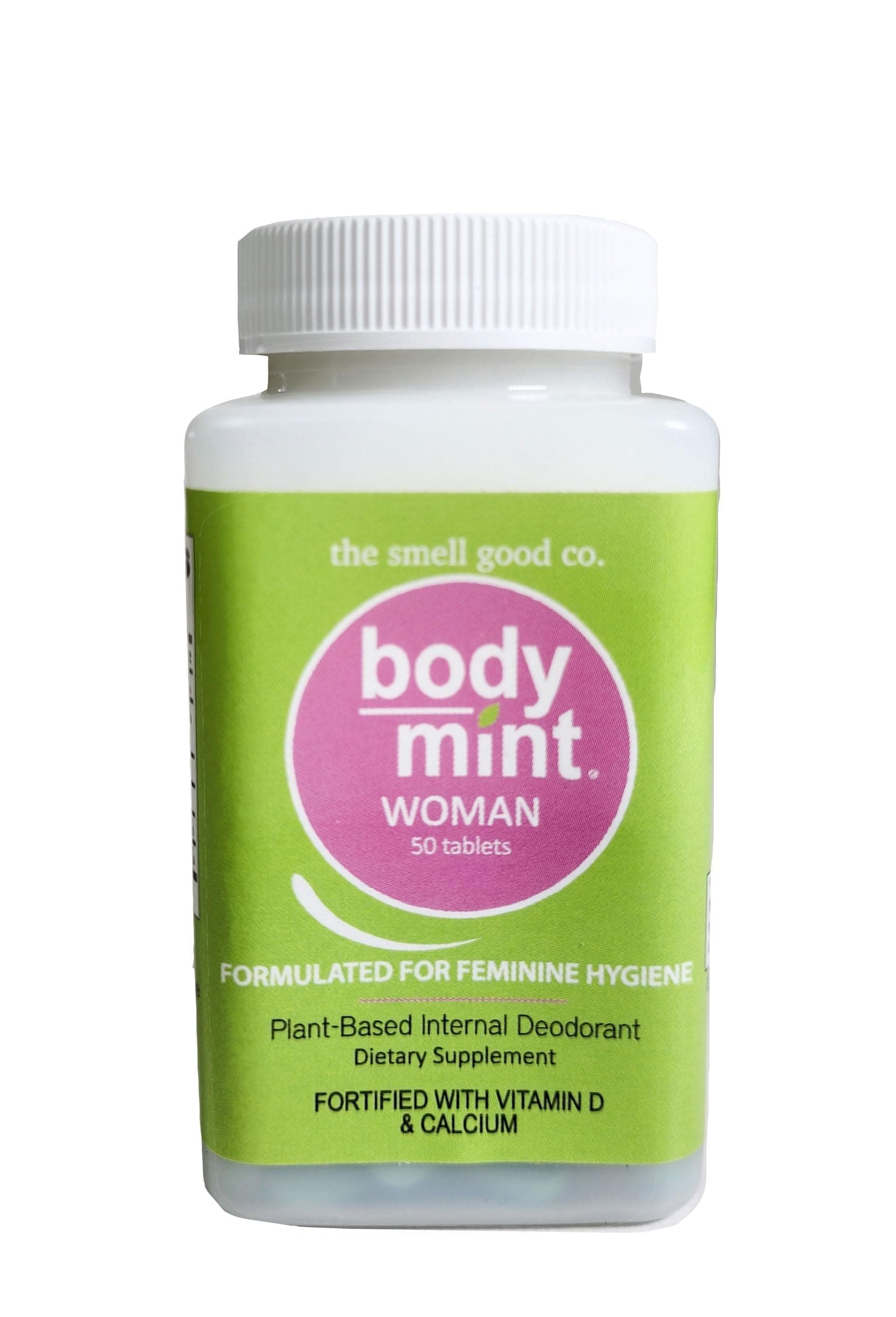 Body Mint Woman | Chlorophyll Deodorizing Supplement for Full Body Feminine Hygiene & Freshness | Aluminum-Free Plant-Based Internal Deodorant | All-Day Protection & Odor Control | 50 tabs