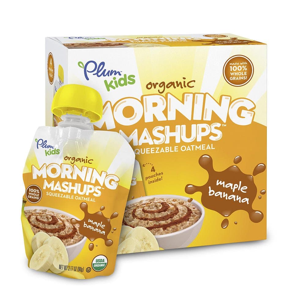 Plum Kids Organic Morning Mashups Maple Banana 3.17oz - 4 Pk