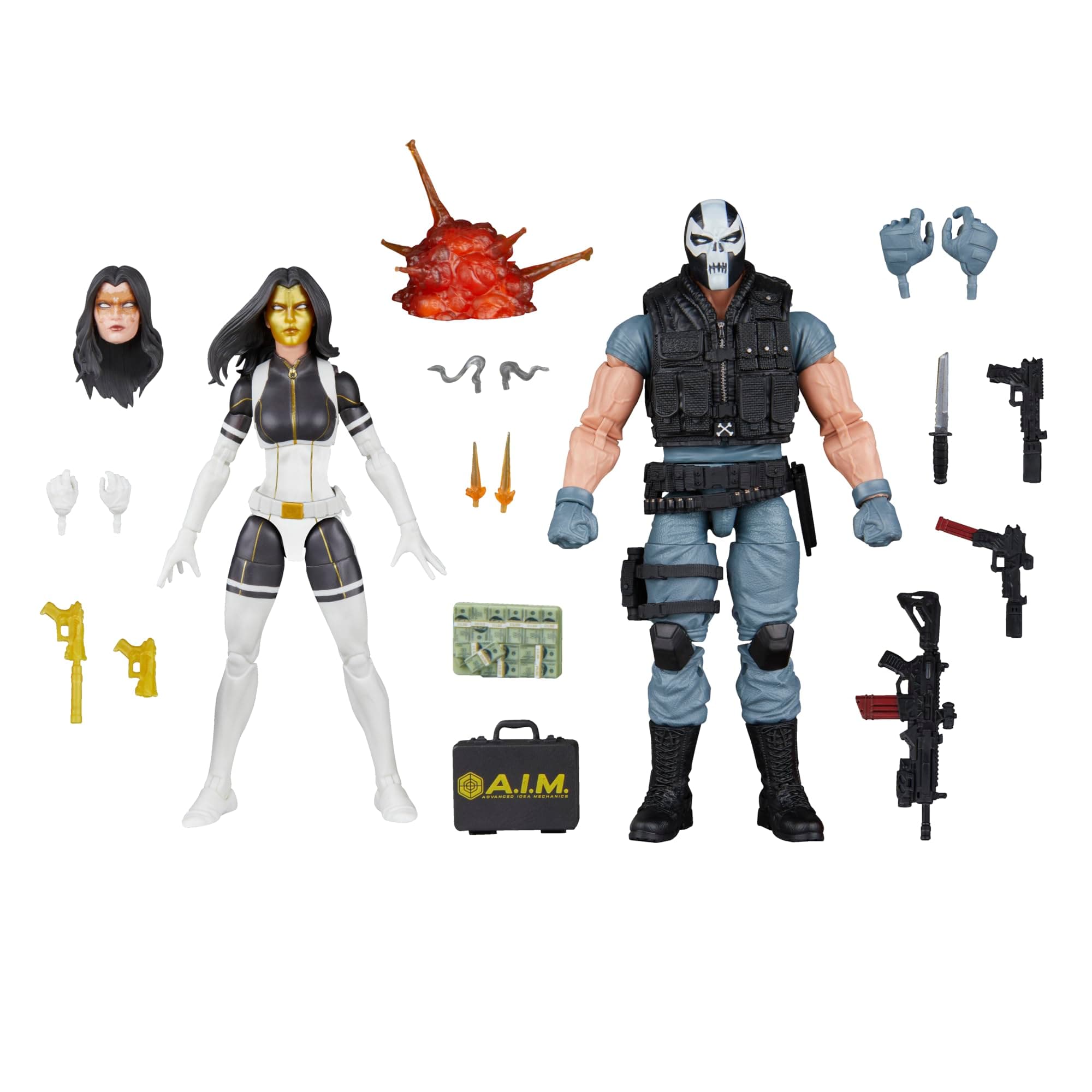 Legends Series Madame Masque & Crossbones, Marvel Super-Villains Comics Collectible 2-Pack, 6-Inch Action Figures (Amazon Exclusive)