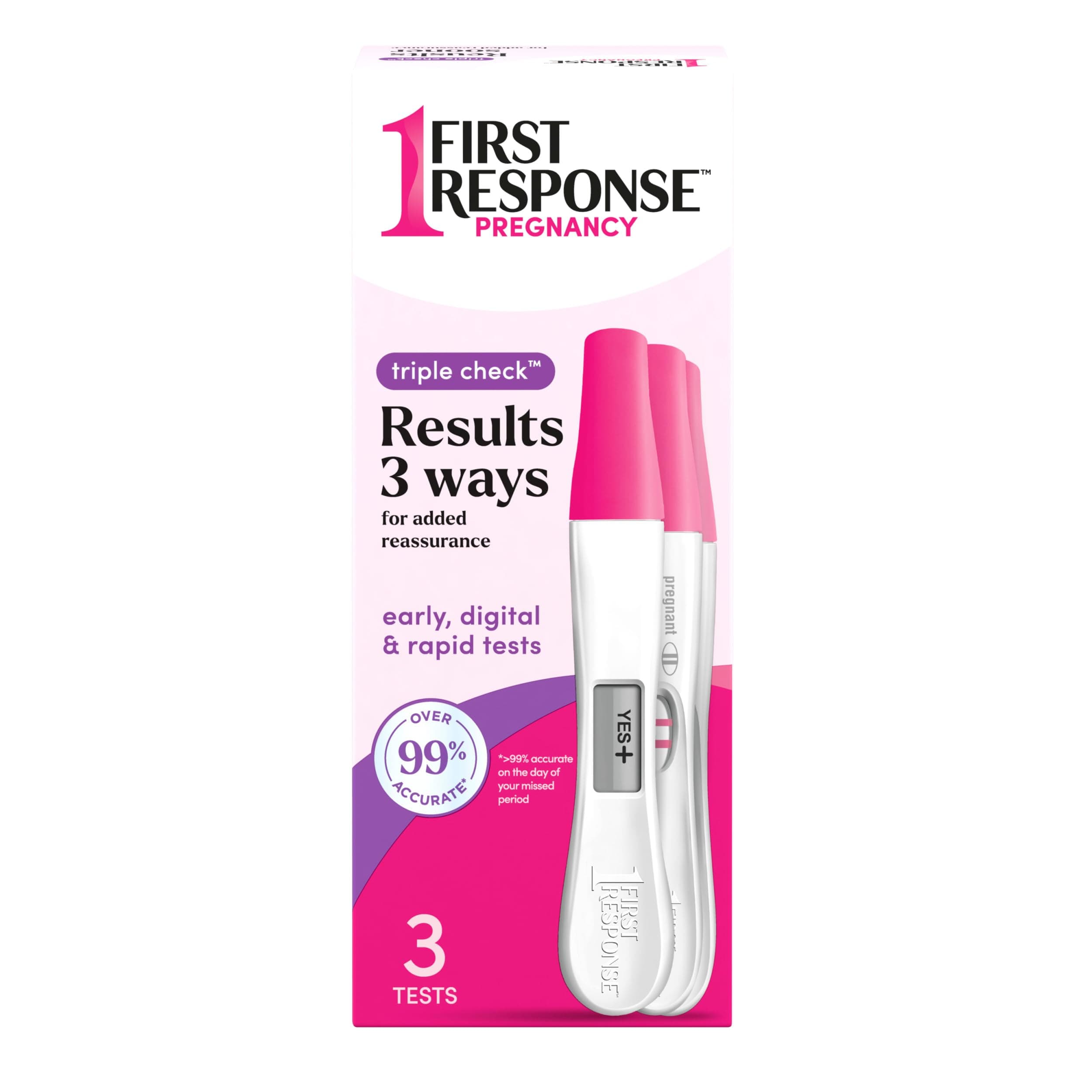First Response, Triple Check Pregnancy, 3 Tests