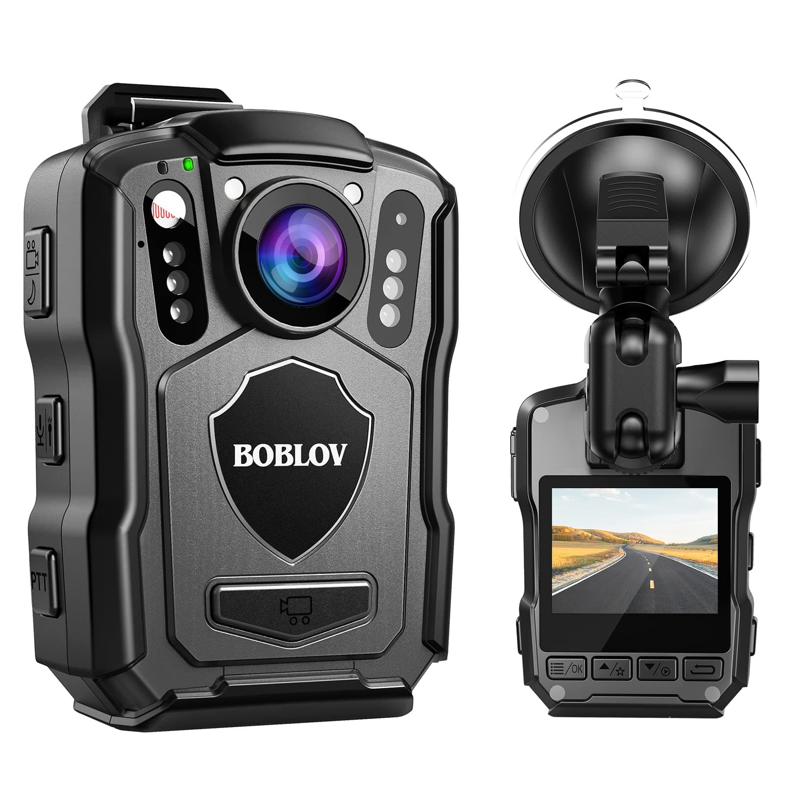 M5 2K Body Camera, 256GB Body Cam GPS Enabled &1440P Body Mounted Cam, Built-in 4200MAH Battery,12Hours Record, IP67 Waterproof, Night Vision Law Enforcement with Car Suction Mount