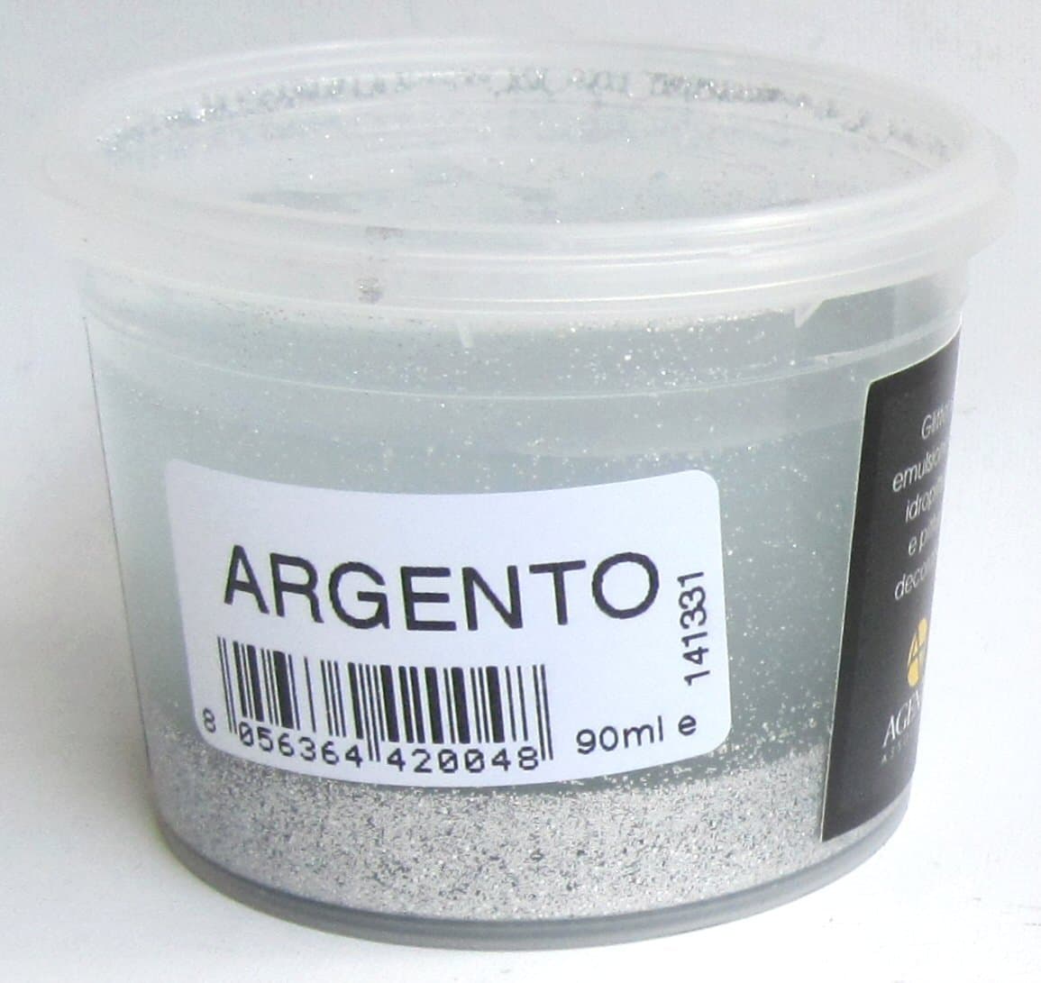 Glimmer: "Glimmer 3D" Silver Glitter Emulsion for Water-based and Decorative Paint 90ml/3.04fl.oz [ Italian Import ]