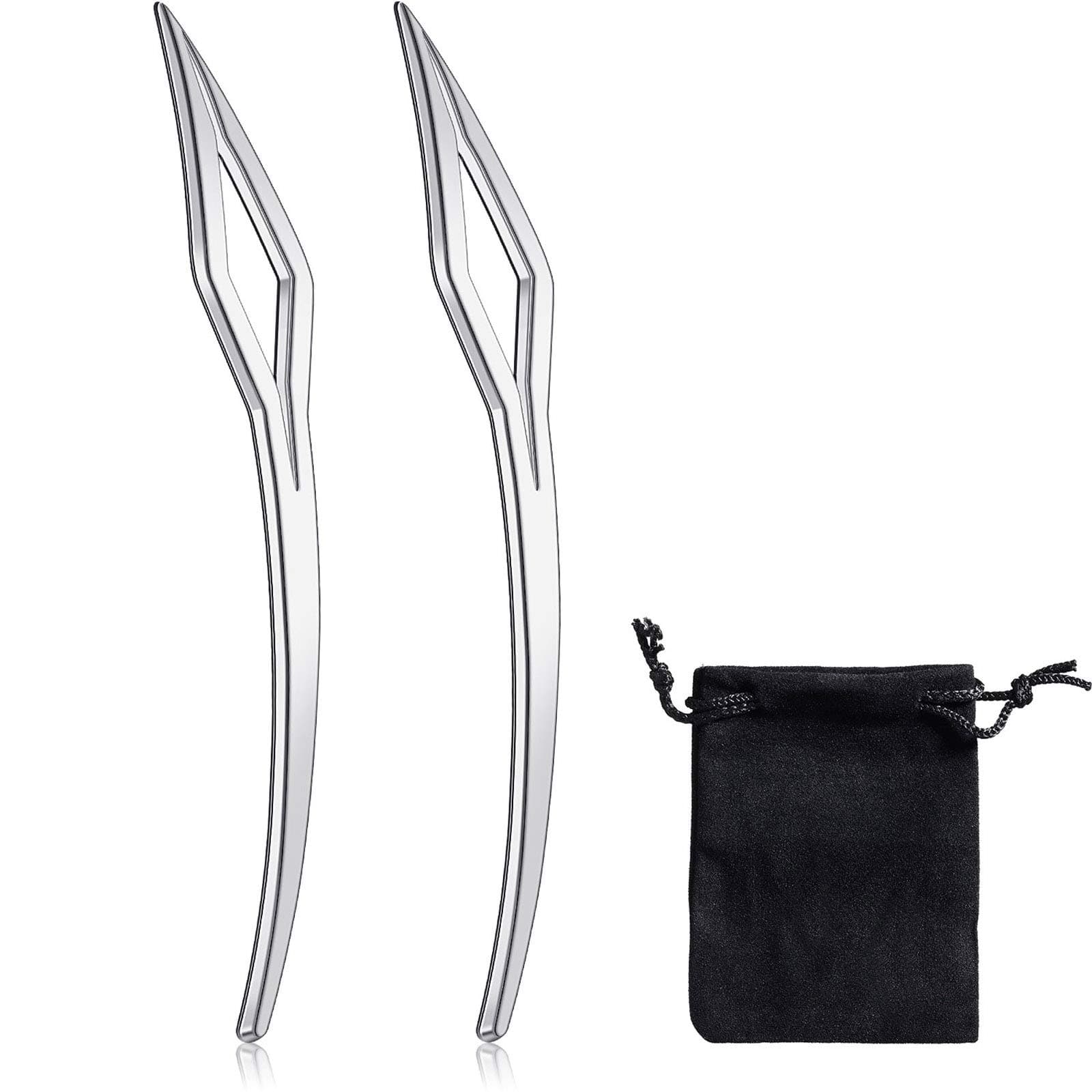 Willbond 2 Pieces Sisterlocks Locking Tool Interlocking Tool for Locs Hair Tightening Extensions Accessory for Dreadlocks Braiding Hair Tightening(Silver)