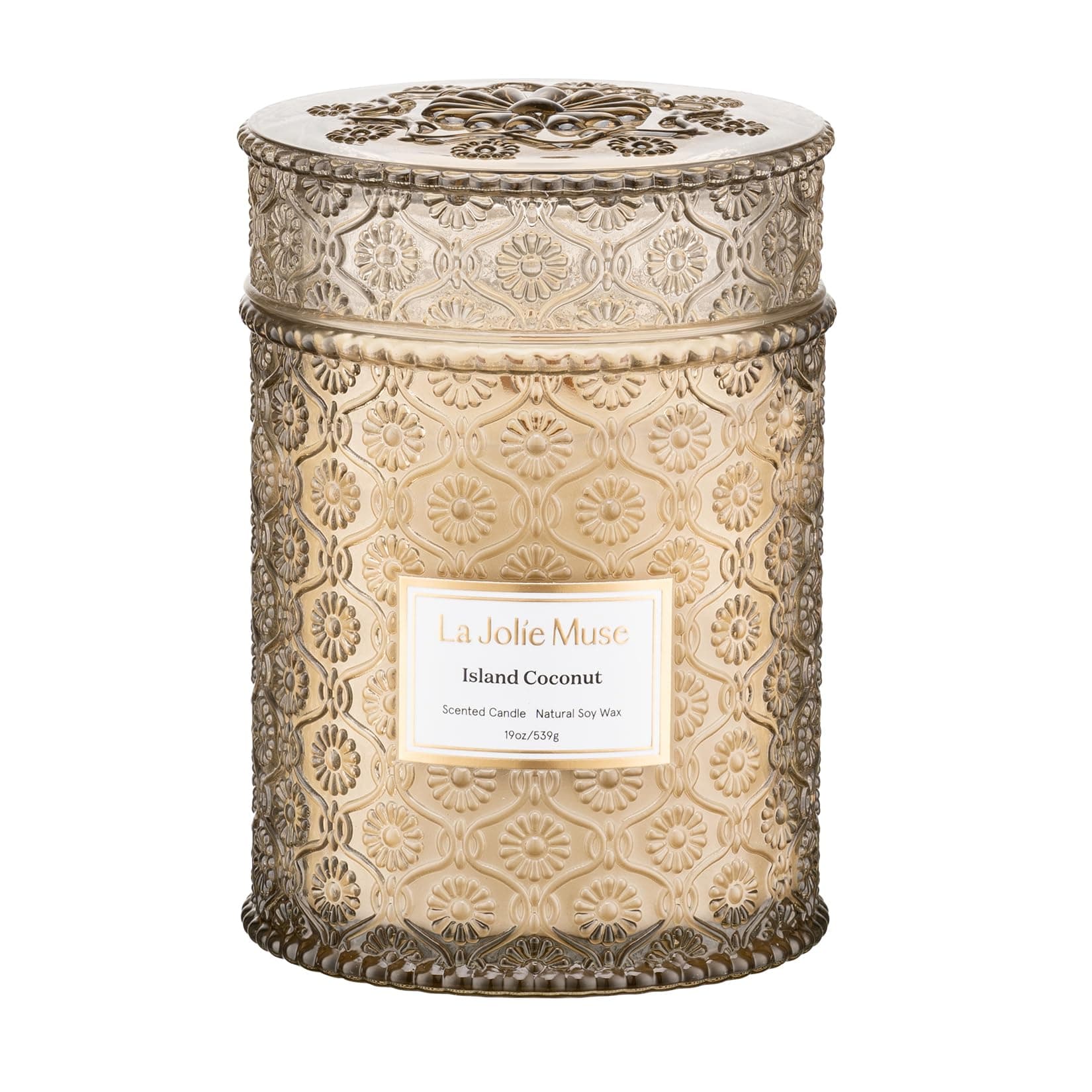 Vanilla Coconut Candle – Coconut, Freesia & Vanilla | 19 oz Large Wooden Wick Candle | Natural Soy Wax | 90 Hours Clean Burn | Gift-Ready for Hosts & Gatherings | Elegant Home Décor