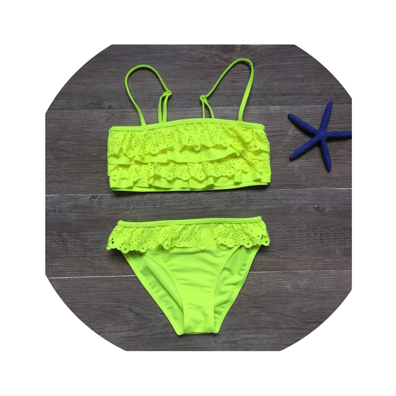 7-16Years Children Falbala Girls Baby Kids Biquini Infantil Swimsuit Bikini Girl New Summer Bathing Suit