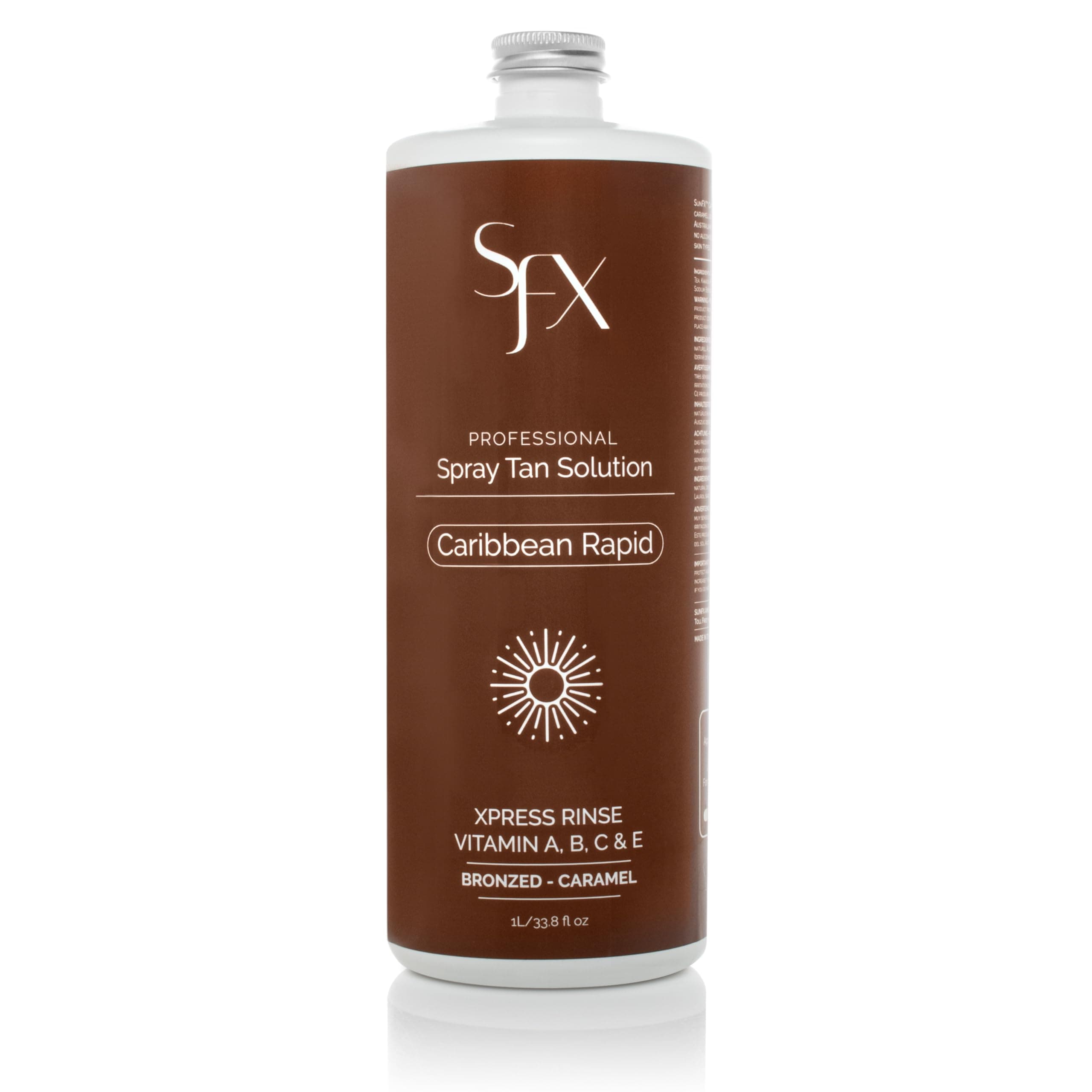 Caribbean Rapid - All Natural Spray Tanning Solution(1L/33.8 fl oz, DARK SUMMER)