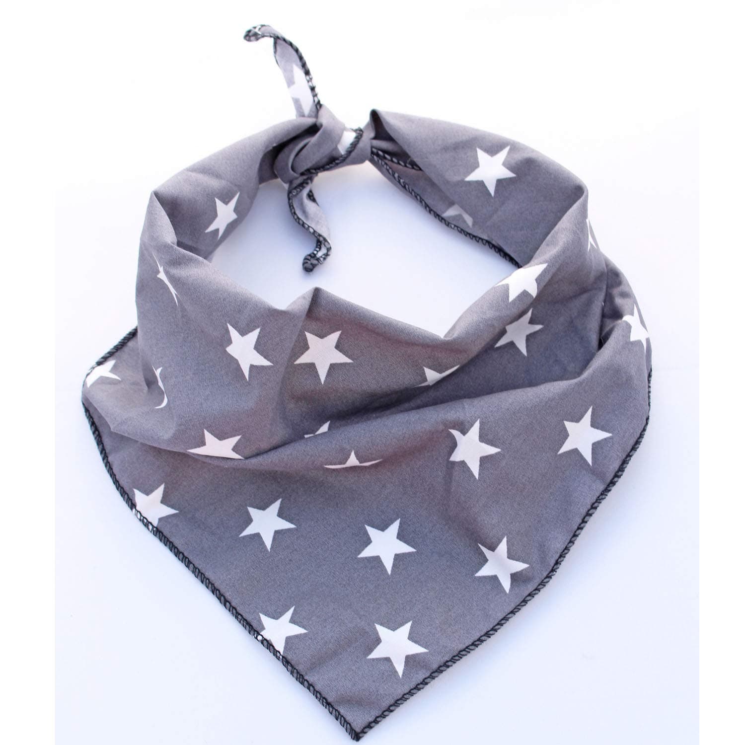 Pet Pooch Boutique Star Bandana for Dog, Extra Small/Grey, XS