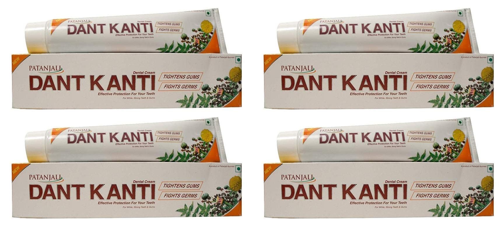 Patanjali Dant Kanti Toothpaste | Pack of 4 | 100 g Each