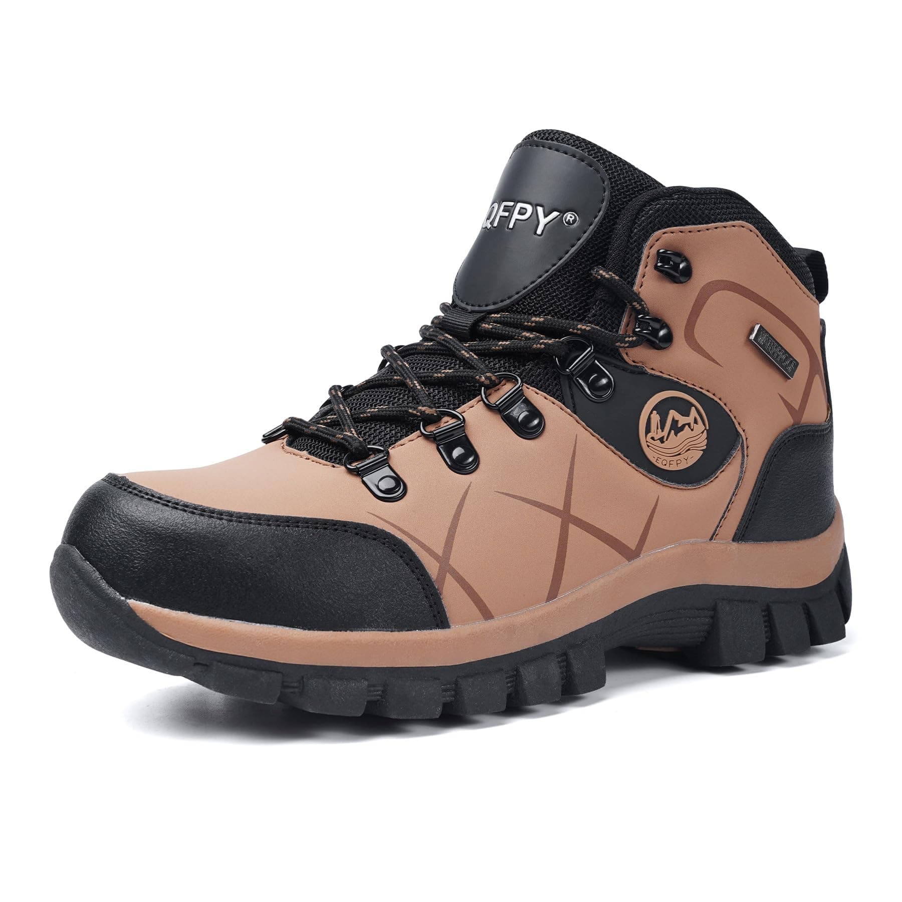 EQFPY Steel Toe Boots for Men and Women Waterproof Lightweight Work Safety Shoes Puncture Proof Slip Resistant Indestructible Outdoor Hiking Construction Work Utility Boots