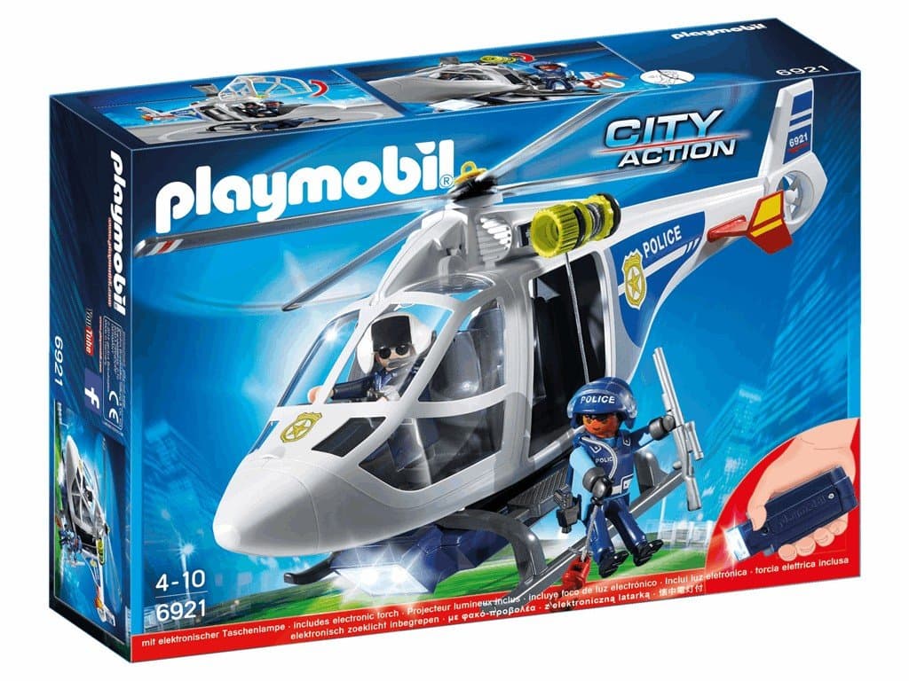 Playmobil 6921 City Action Police Helicopter with LED Lights