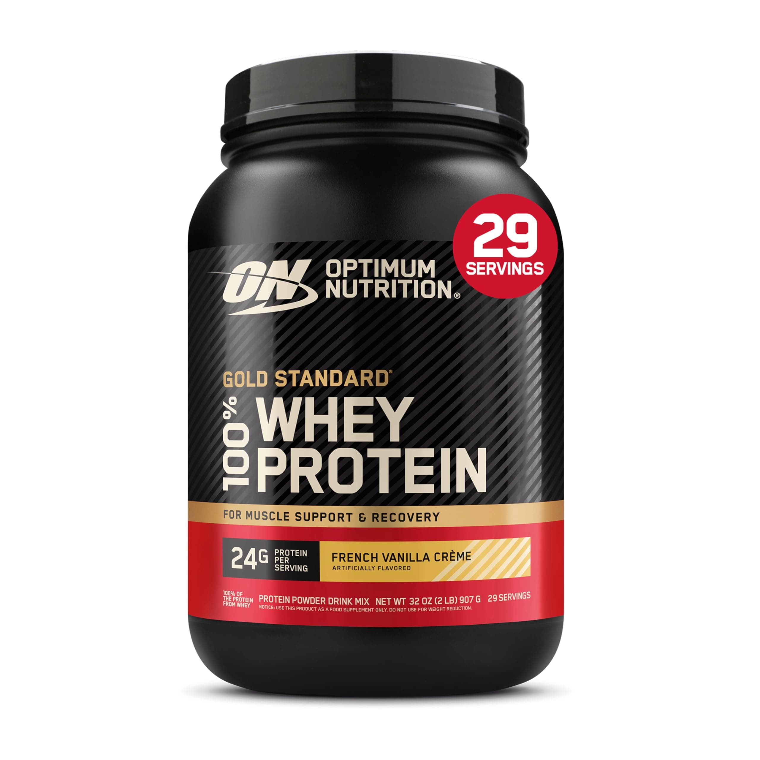 Gold Standard 100% Whey Protein Powder, French Vanilla Creme, 2 Pound (Packaging May Vary)
