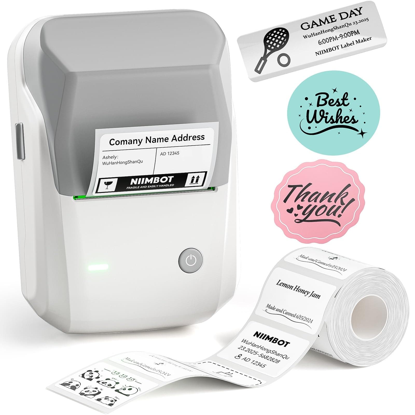 NIIMBOT B1 Label Maker, Label Writer, Smartphone Compatible, Multi-Functional Label Printer, Automatic Label Recognition, Compact, Convenient, Easy to Use, Android & iOS Compatible, Bluetooth