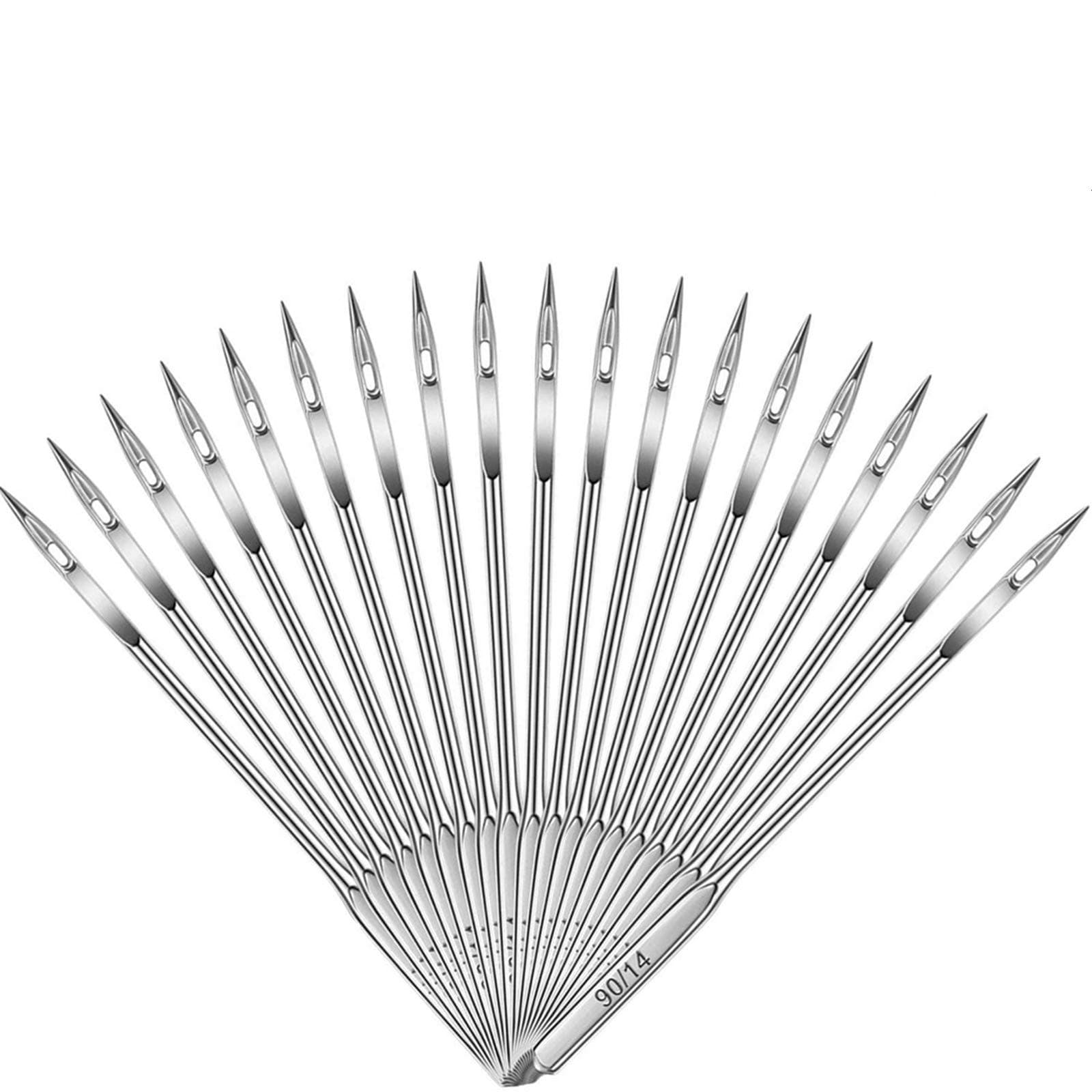 Sewing Machine Needles 70 Count 7 Sizes Universal Regular Point for Domestic Sewing Machines Heavy Duty Universal Sewing Tool Accessory for Home Size 65/9, 75/11, 80/12, 90/14, 100/16, 110/18, 120/20