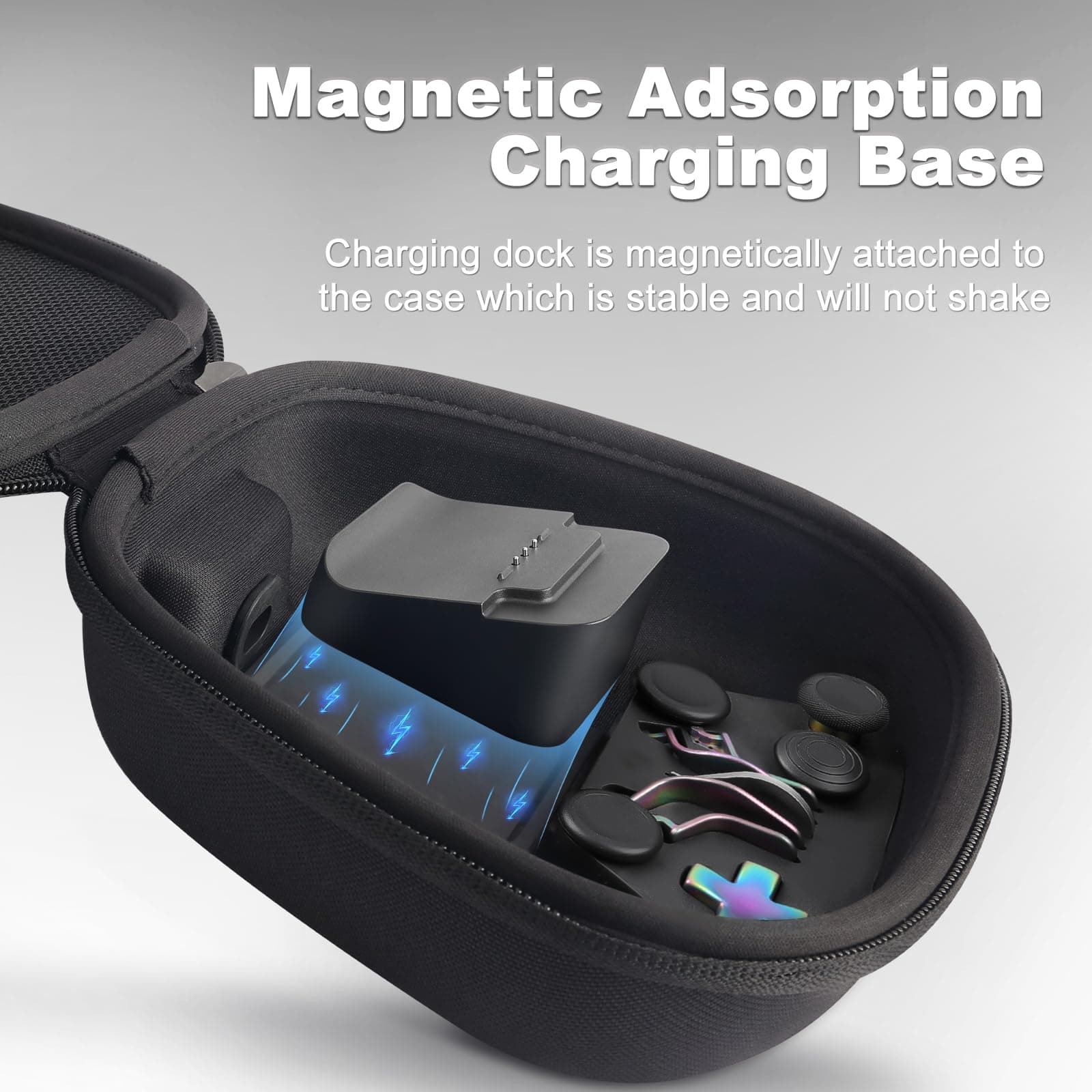 Complete Component Pack for Xbox Elite Controller Series 2 - Accessories Includes 1 Carrying Case, 1 Charging Dock, 4 Thumbsticks, 4 Paddles, 1 Adjustment Tool and 1 Charging Cable (Iridescent)