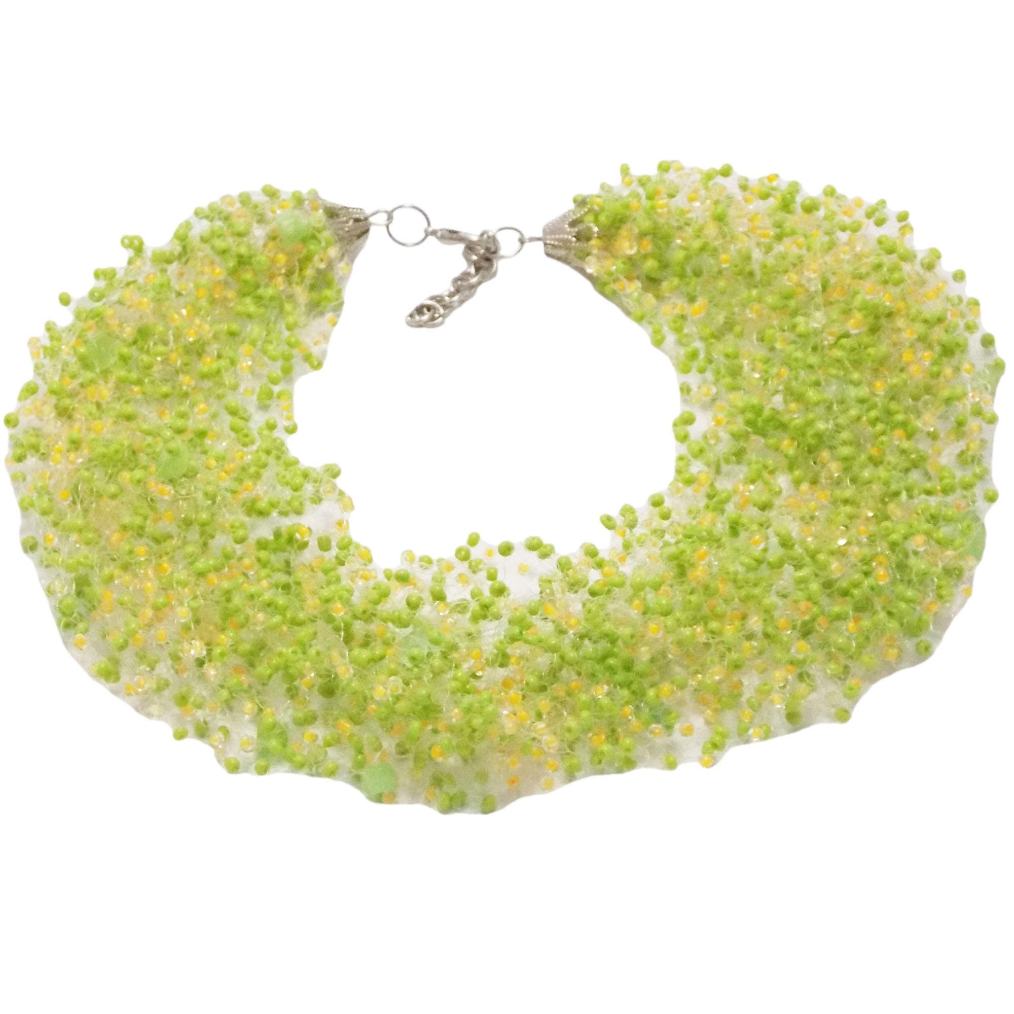 Handmade gifts for sisters birthday Green jewelry resort wear for wife nature crochet st patricks outfit