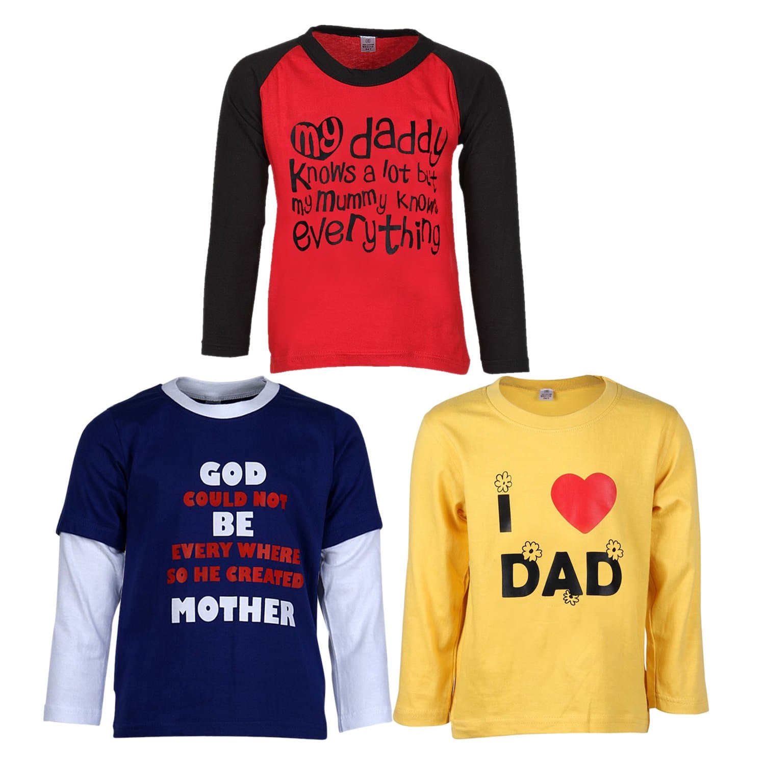 GOODWAYBoys' T-Shirt (Pack of 3)
