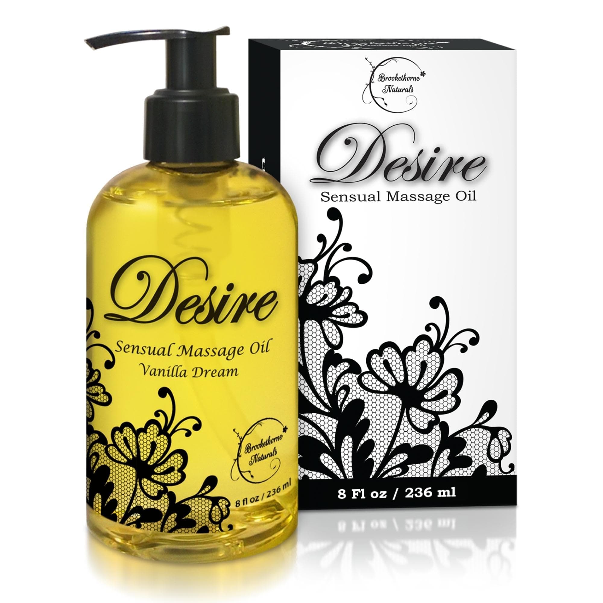 Brookethorne Naturals Desire Sensual Massage Oil, 8.5oz