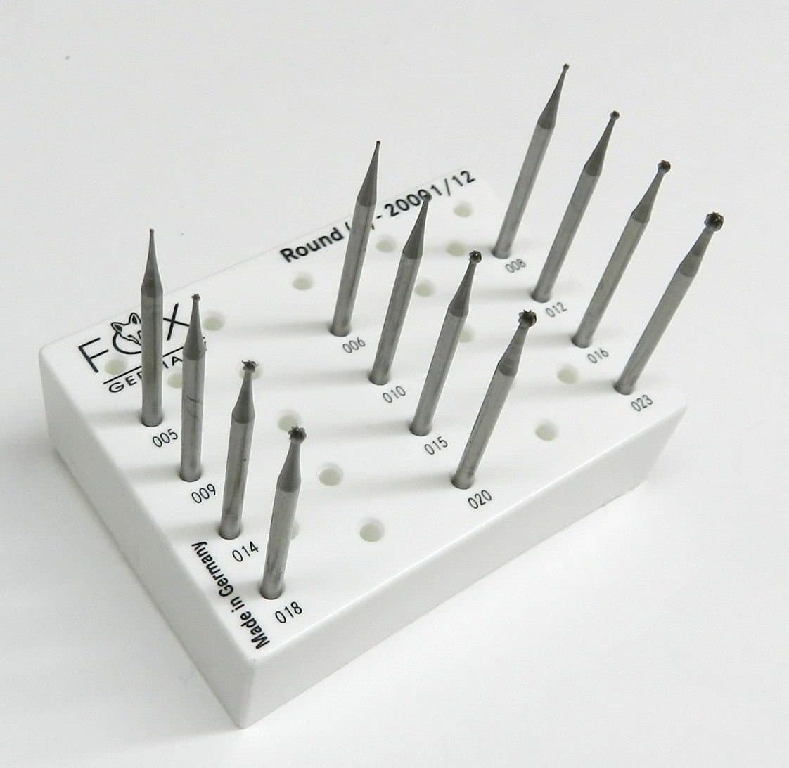 Novel JEWELRY MAKING BURS SET ROUND SHAPE BALL BURS JEWELERS FIG1 005-023 FOX GERMANY (E 4)