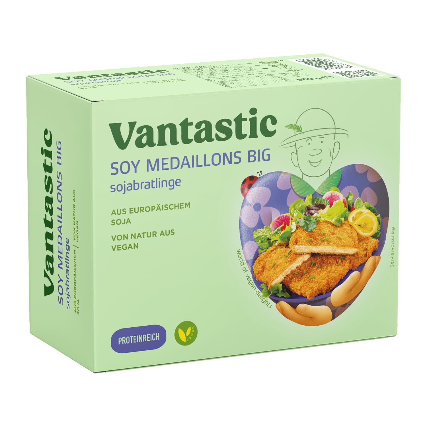 Vantastic Foods Soya Big Steaks SOJA meat substitute Vegan Vegetarian Food Gluten free 500 g