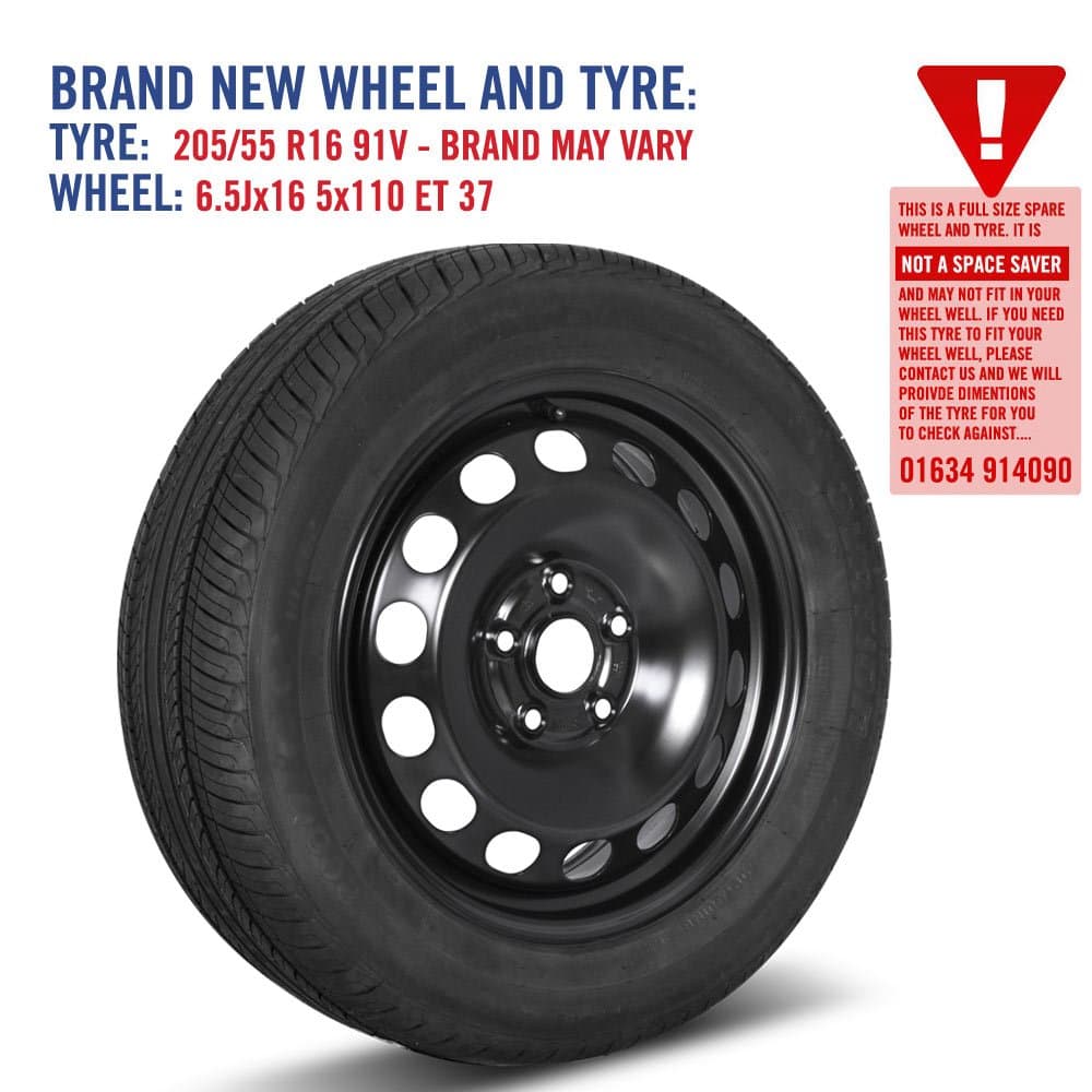 Vauxhall Meriva 16 inches spare wheel, rim and tyre