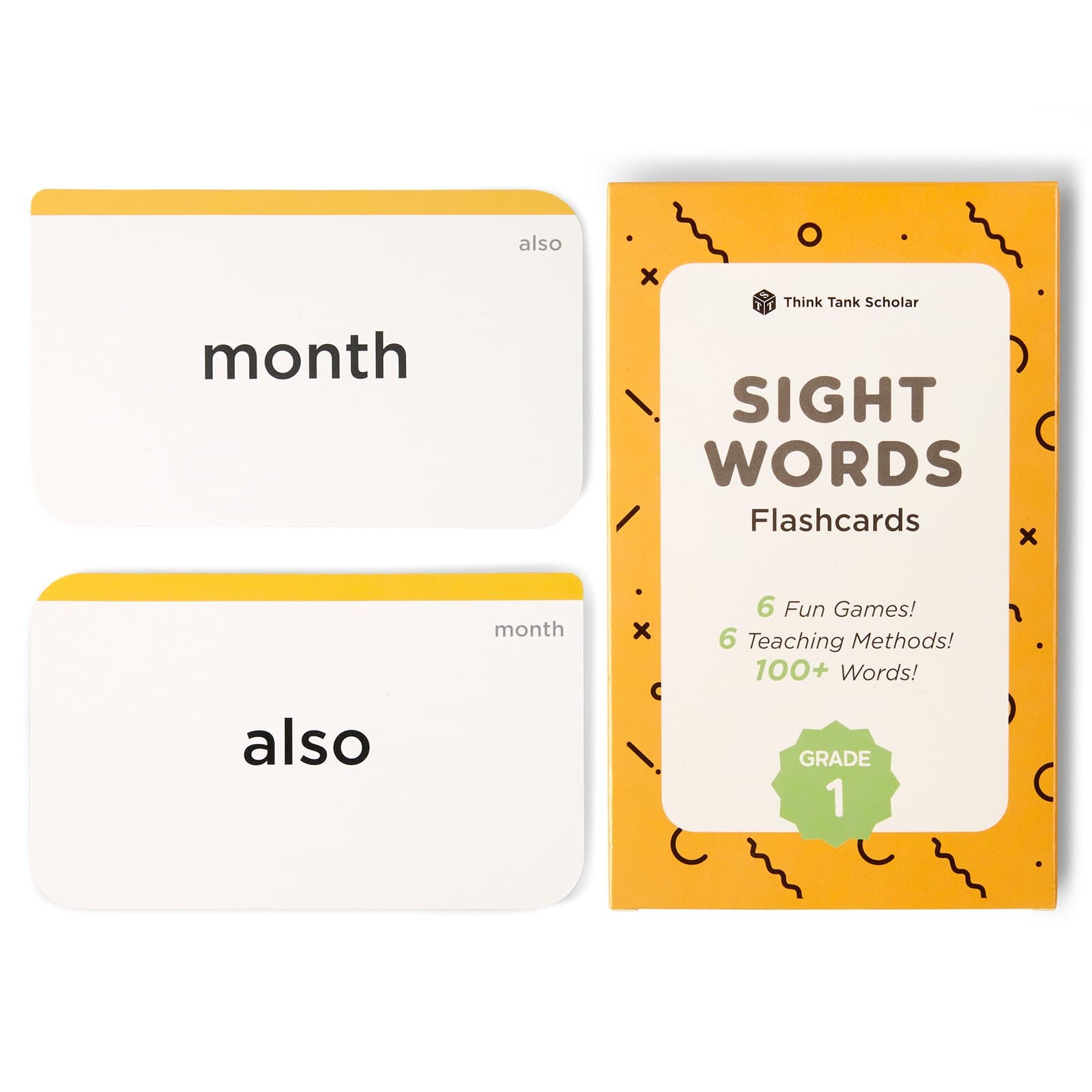 Think Tank Scholar 100+ Grade 1 (UK: Year 2 - Key Stage 1, KS1) Sight Words Flash Cards for Kids Ages 6 to 7 Years Old