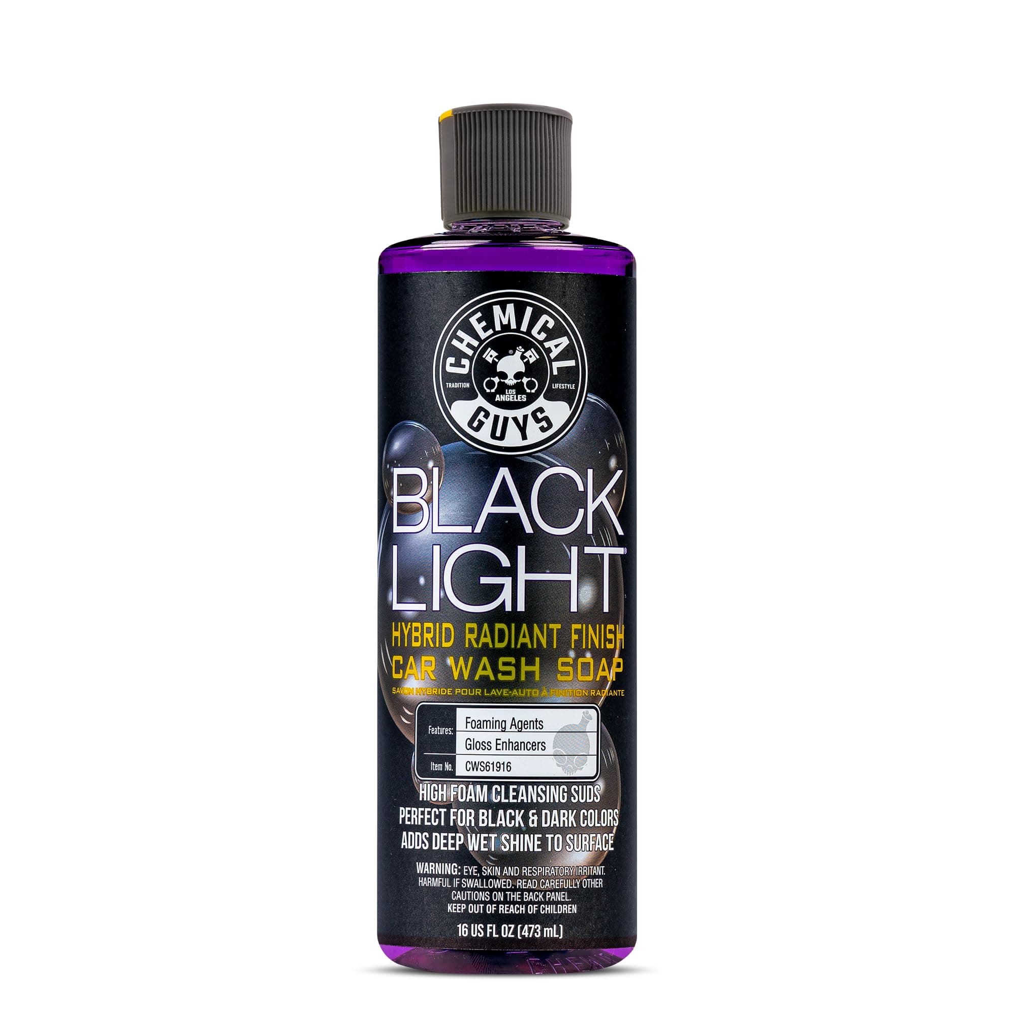 Chemical Guys CWS61916 Black Light Car Wash Soap, 16.1 fl oz (473 ml), Black Light Hybrid Radiant Finish Car Wash SOAP