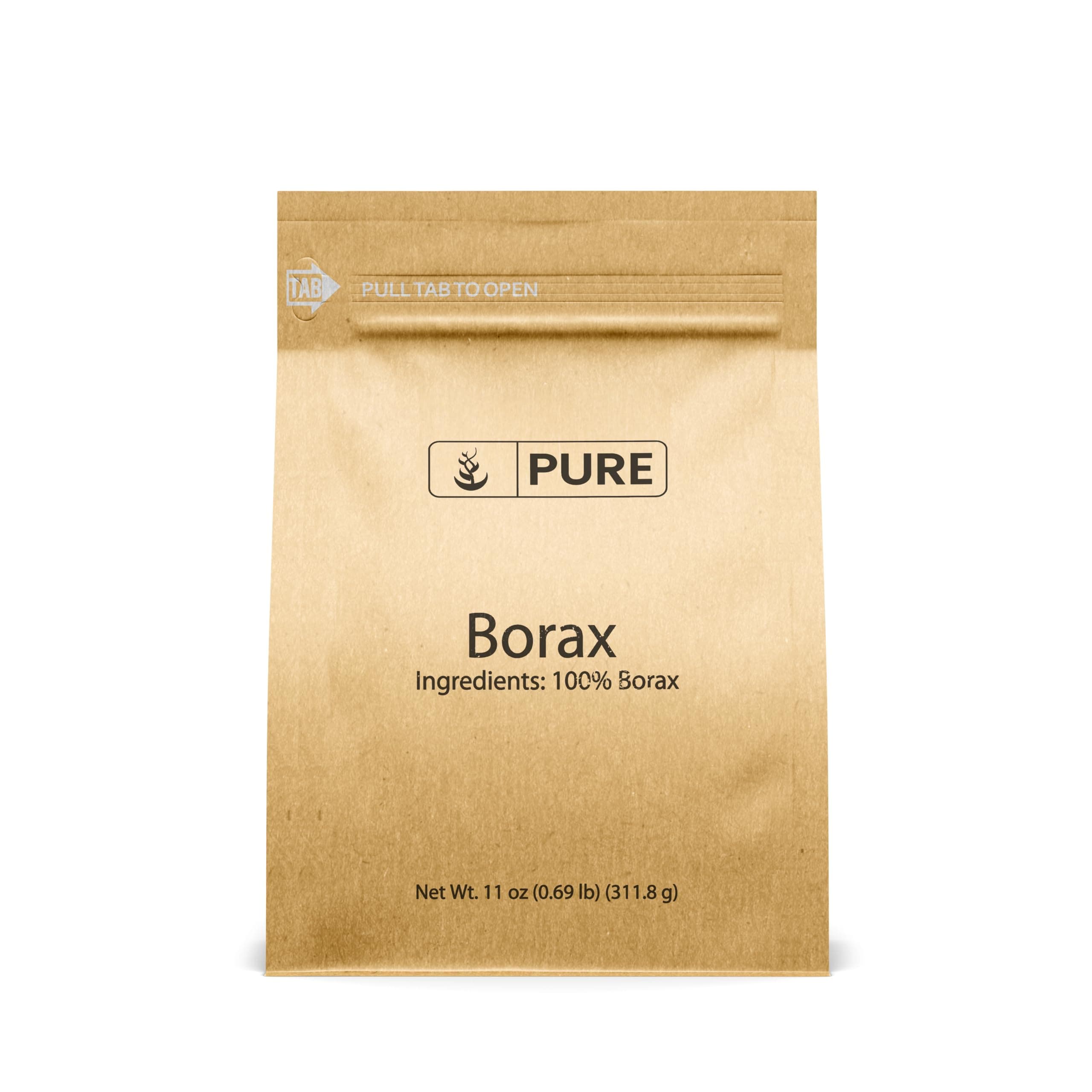 PURE ORIGINAL INGREDIENTS Borax Powder (11 oz.), Borax, Multipurpose Cleaning Agent, Ideal Slime