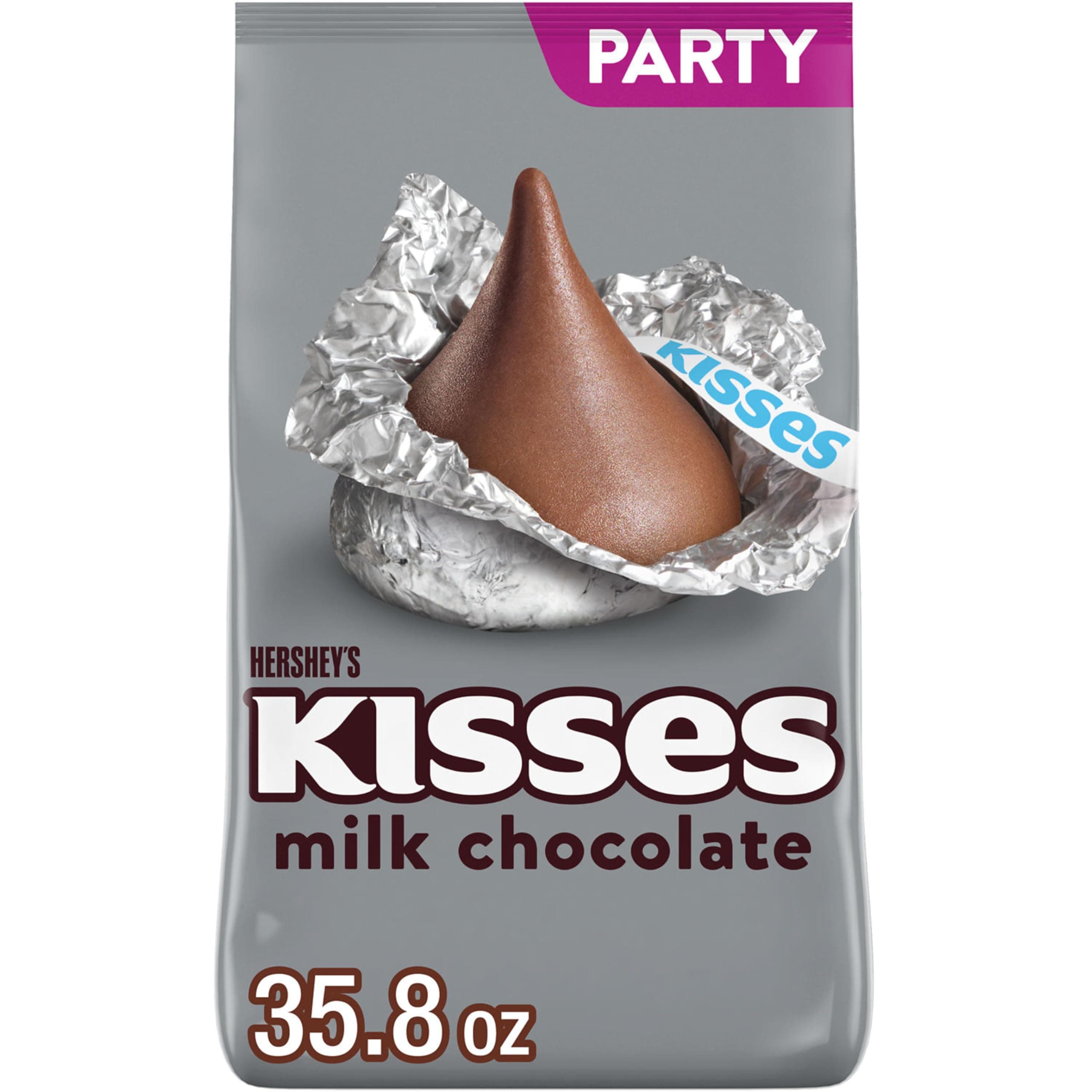 HERSHEY'S KISSES Milk Chocolate Candy, Valentine's Day, 35.8 Oz. Party Bag