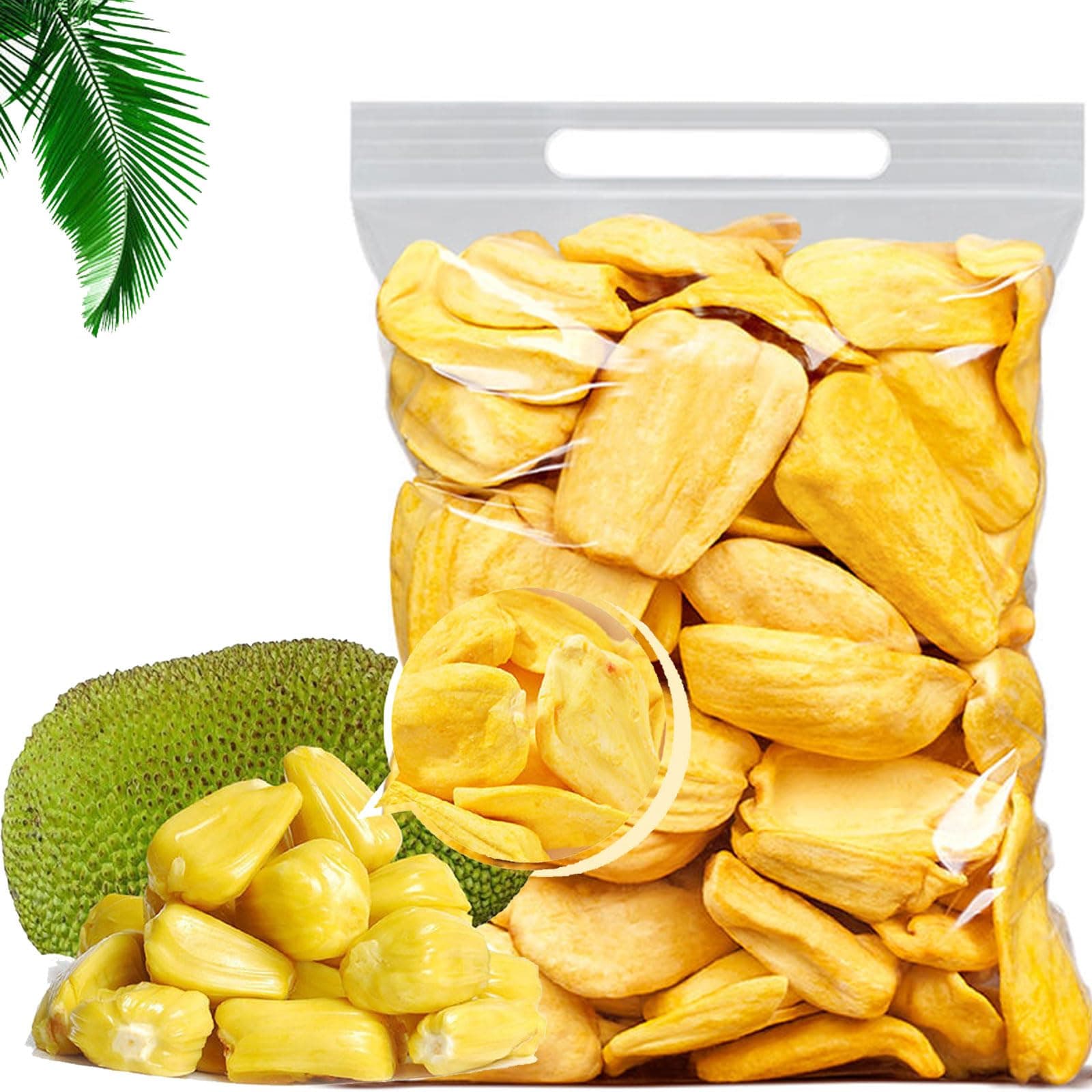 Organic Jackfruit Snacks 5.6ounce/160g，Gluten Free,，Dried Fruit no Sugar Added，Vegan，Vegan Fruit Snacks Jackfruit Really Nice and a Good Health Snack.