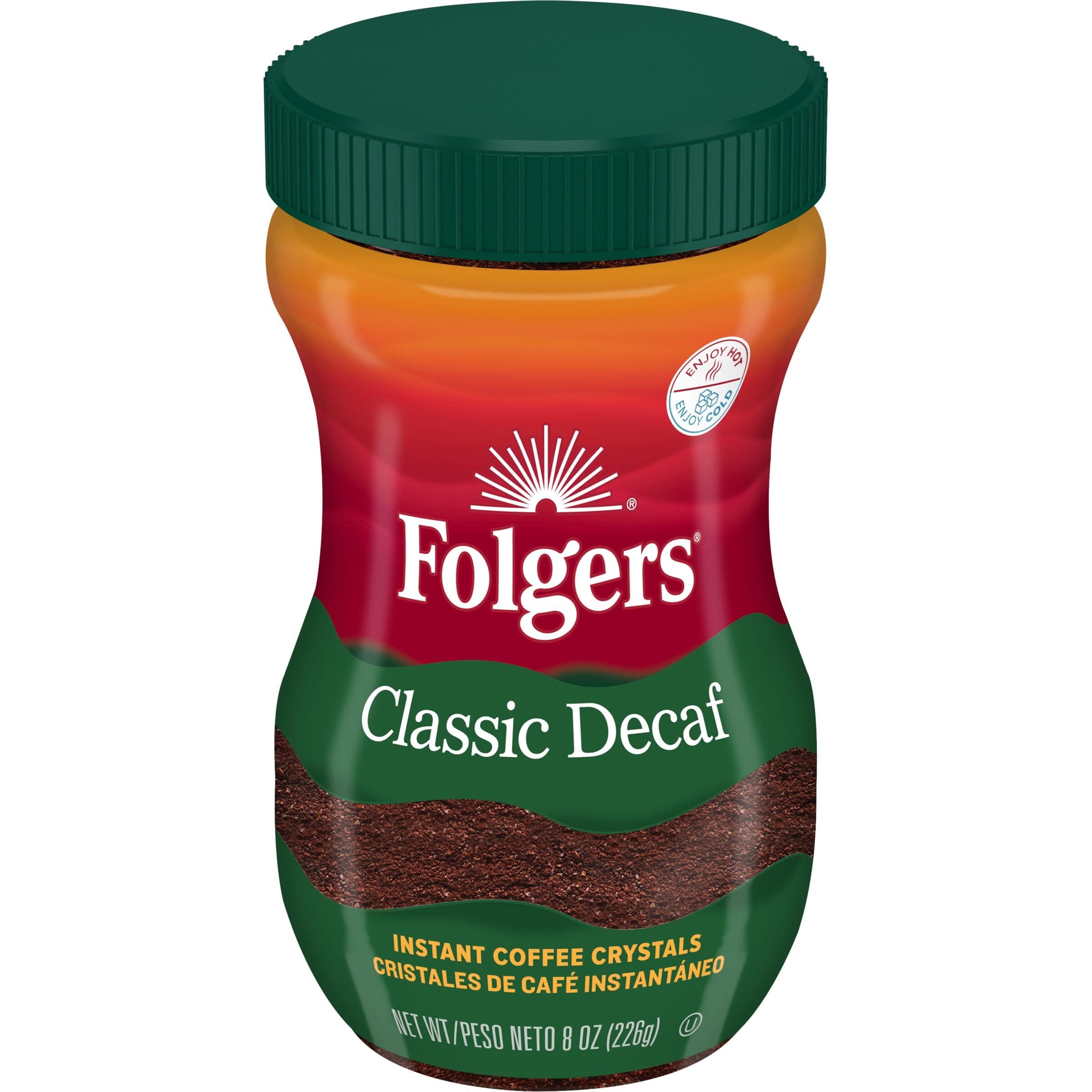 Folgers Instant Decaf Coffee, 8 oz
