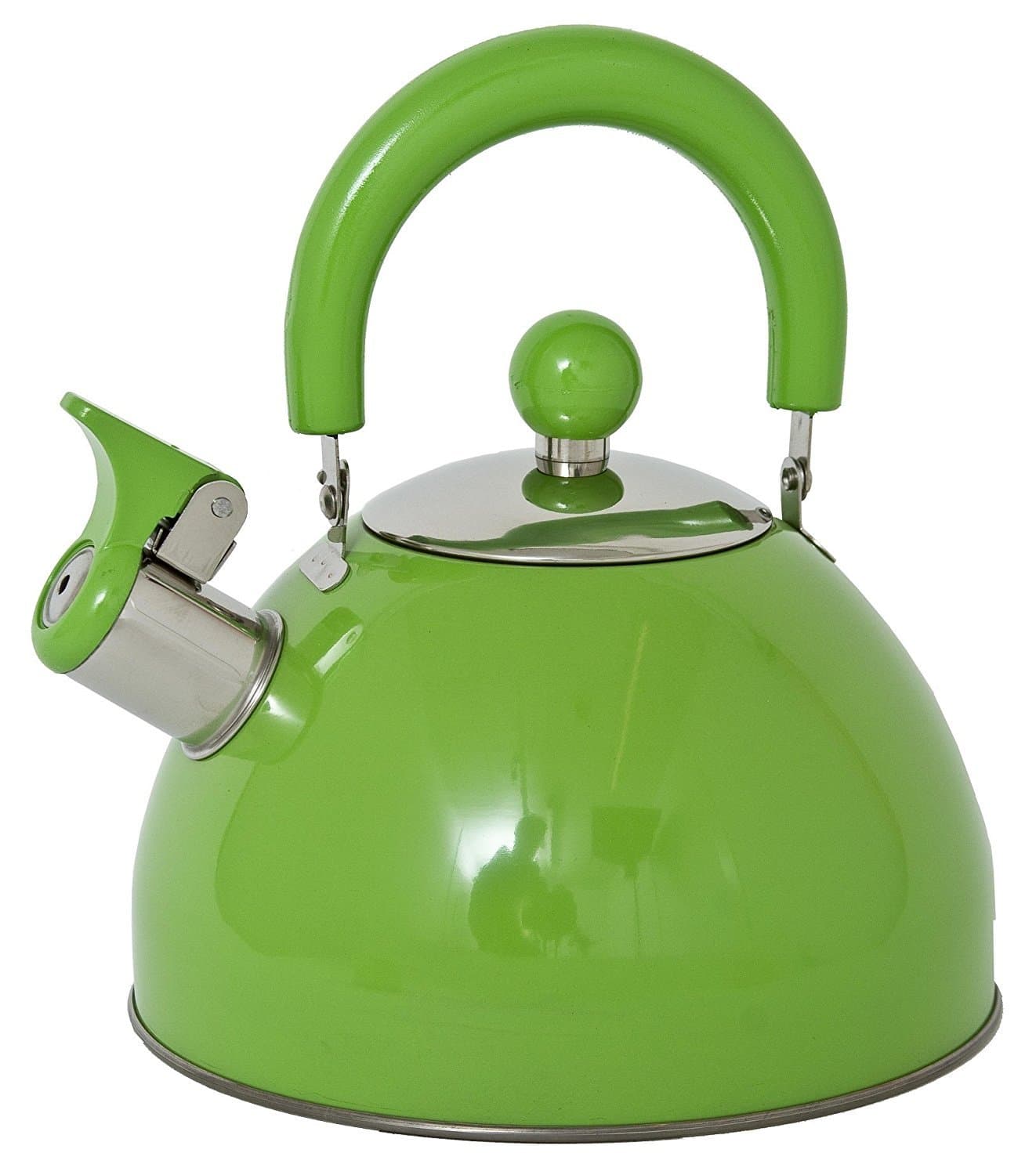Lifetime Cooking Retro Style 2.5L Whistling Kettle Stainless Steel Green