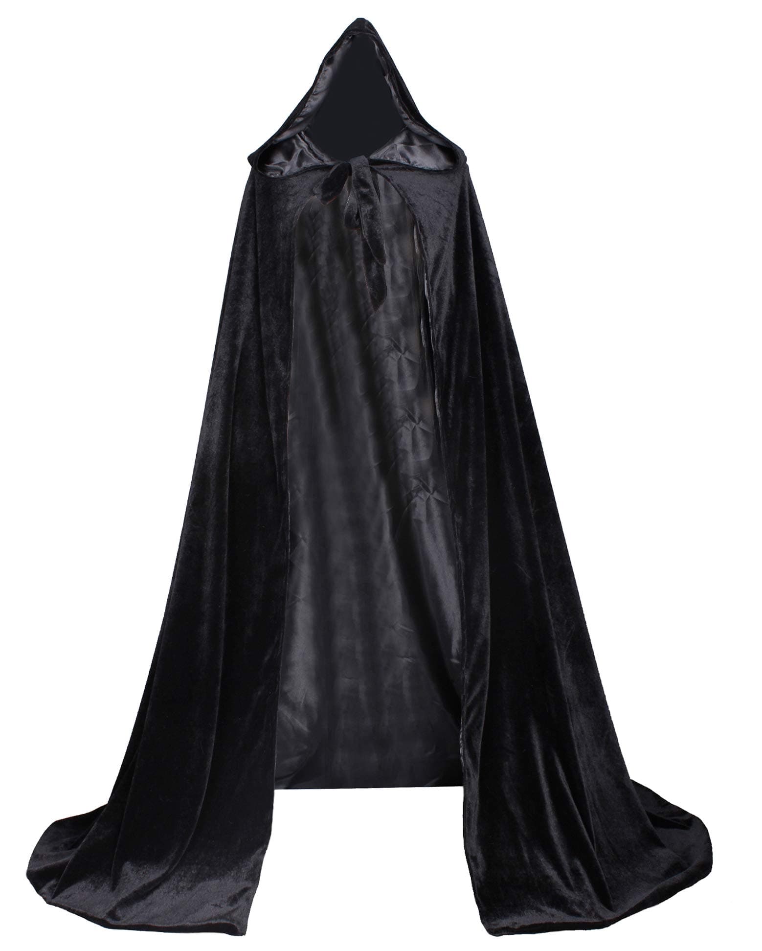 LuckyMjmy Velvet Medieval Wedding Cape Cloak Lined with Satin lining