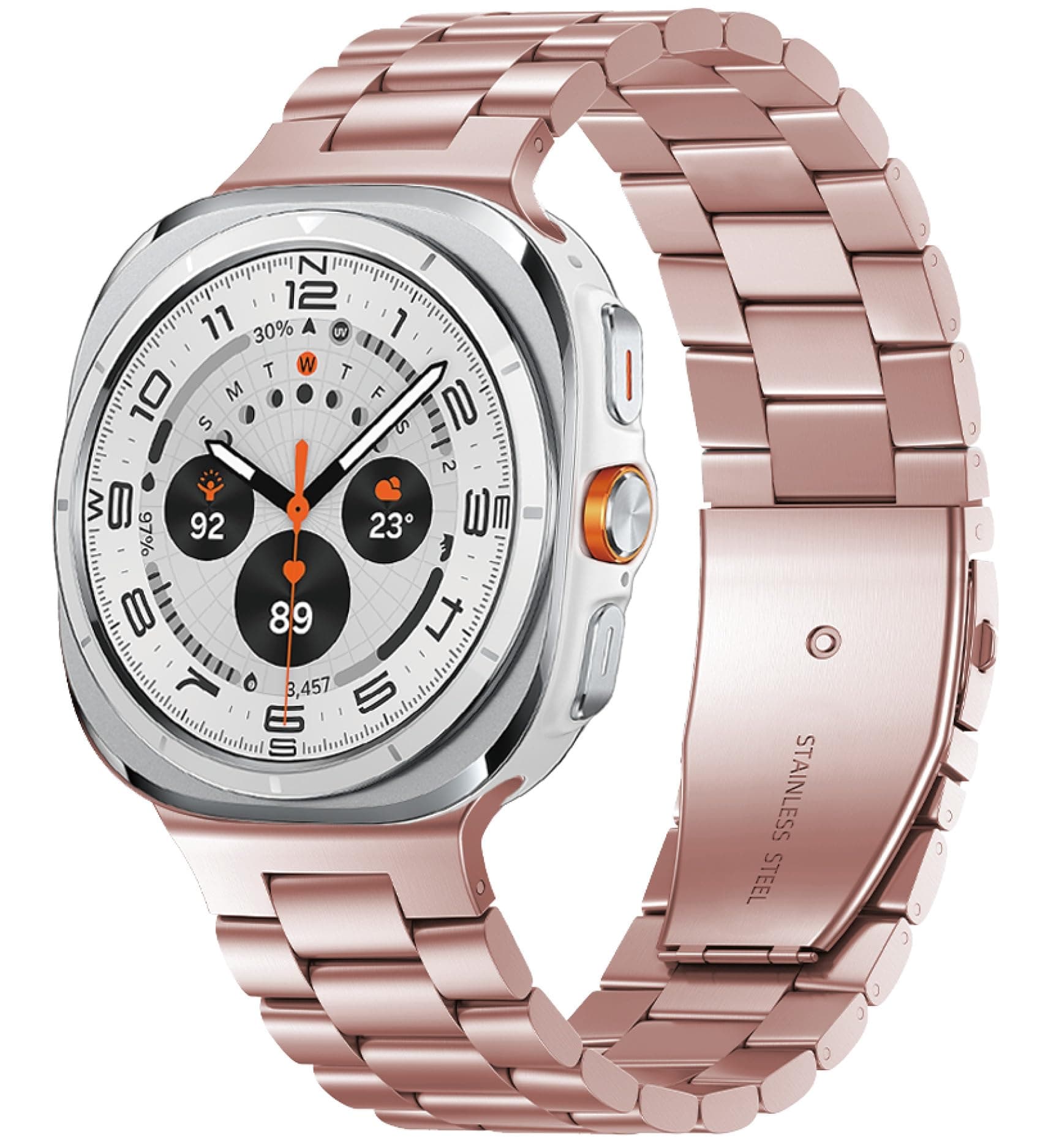 Galaxy Watch Ultra Bands,No Gap Metal Stainless Steel Band Strap Wistband for Samsung Galaxy Watch 7 Ultra Band 47mm Men Women