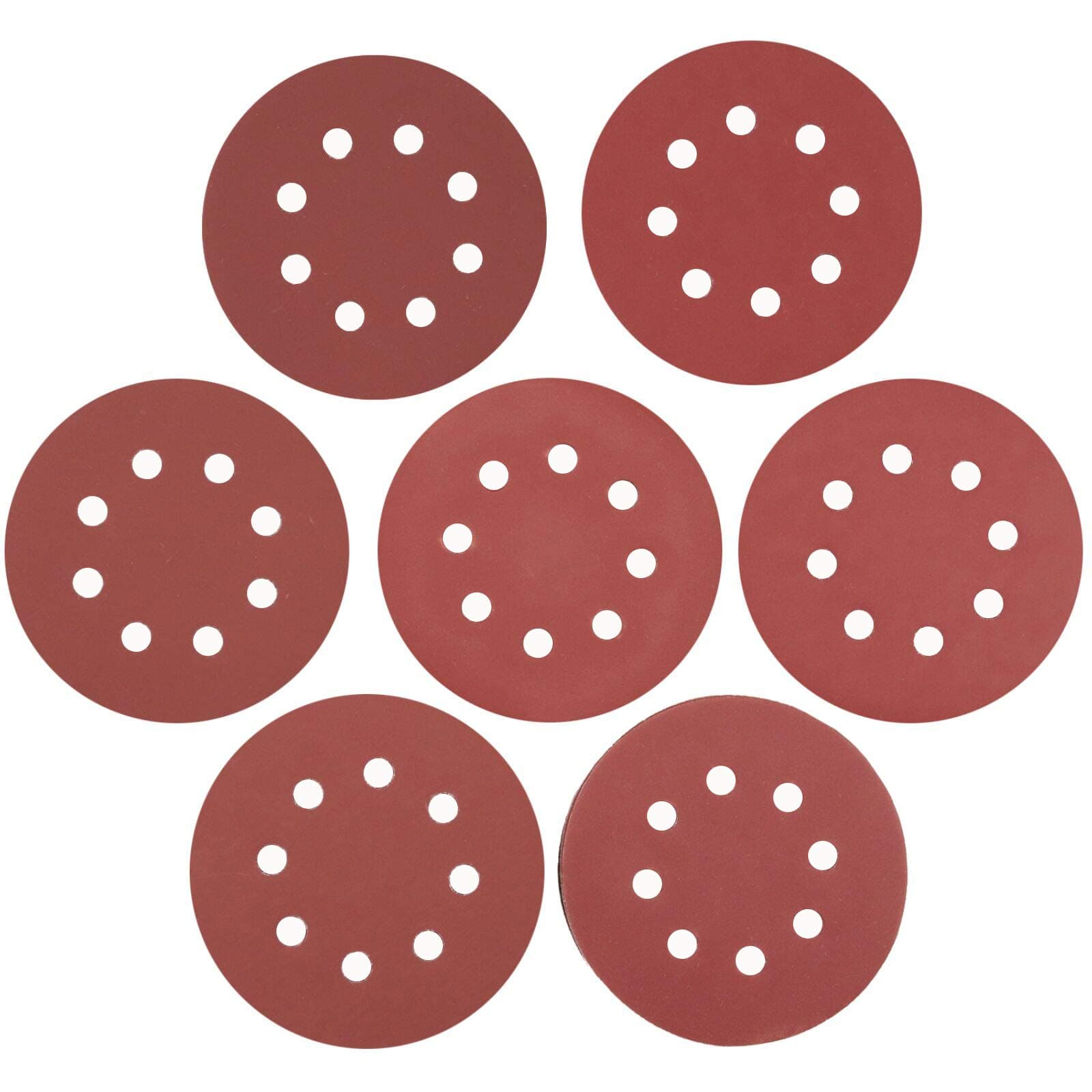 70Pcs Sanding Discs 5 Inch 8 Holes Round Sandpaper 400/600/800/1000/1500/2000/3000 Grit Hook and Loop Sander Pads for Random Orbital Sanders