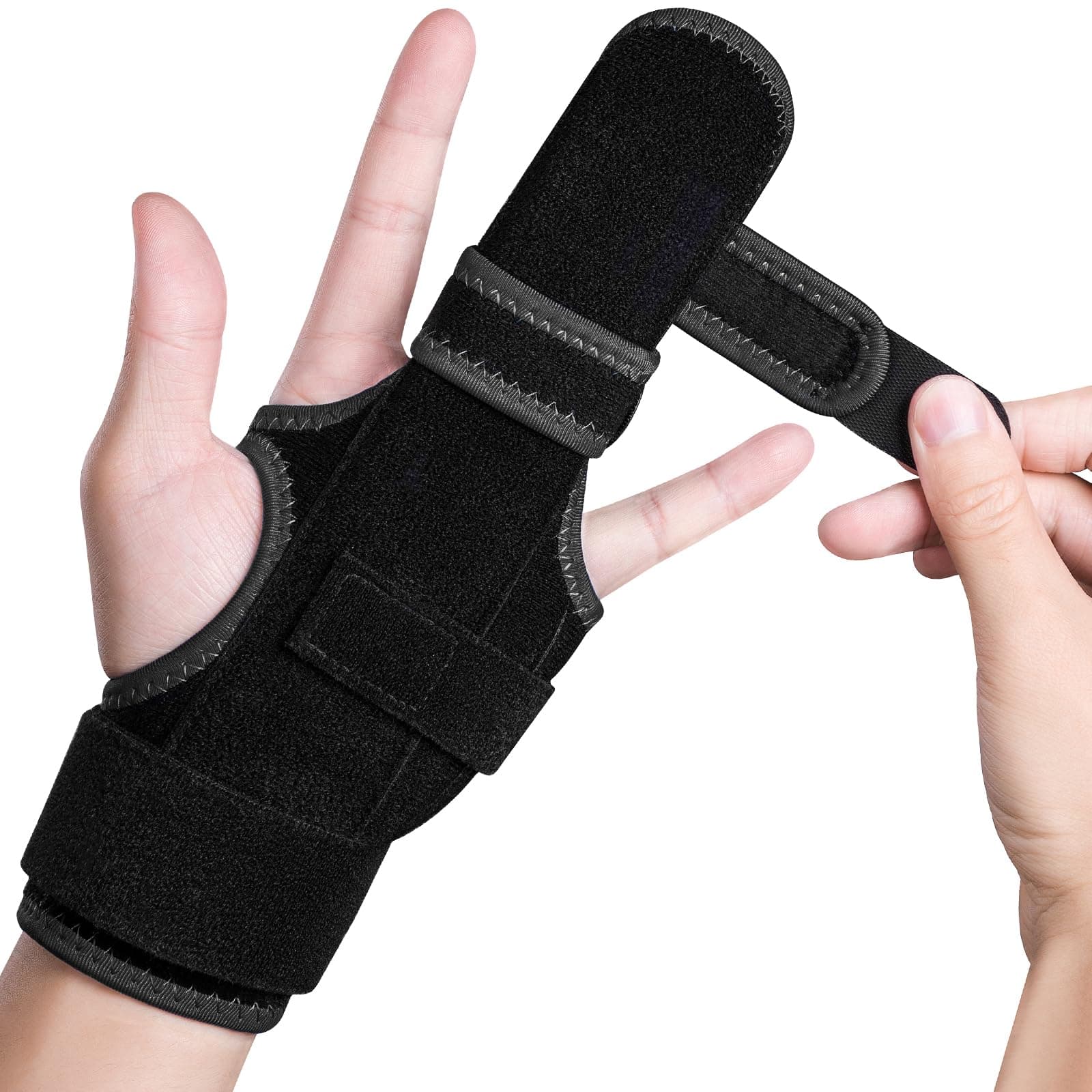 Trigger Finger Splint: Support the Middle, Index, little or Ring Finger, Hand Splint Brace-Treating Hand Fractures, Arthritis, Mallet Finger or Metacarpal Fractures (Left Hand)