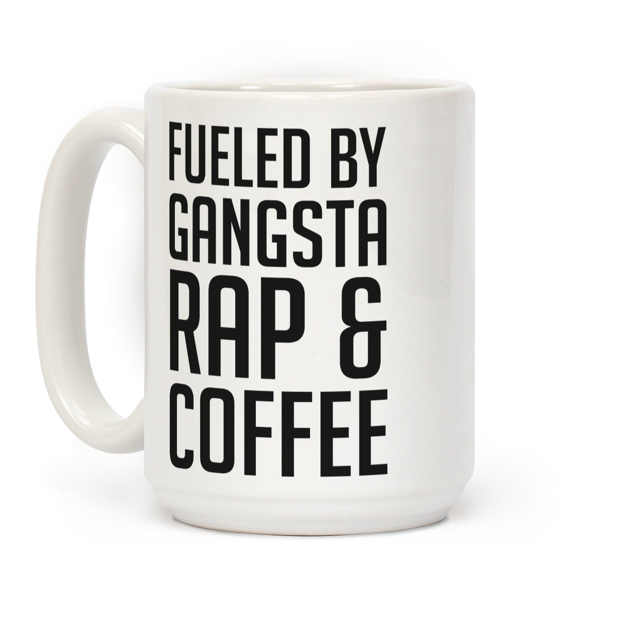 LookHUMAN Music Coffee Mug - Funny Coffee Mugs Adult Humor, Double-Sided Print Ceramic Coffee Cups as Rap Lover & Hip Hop Inspired Mugs, Dishwasher Safe Novelty Coffee Mugs for Women & Men, 15oz