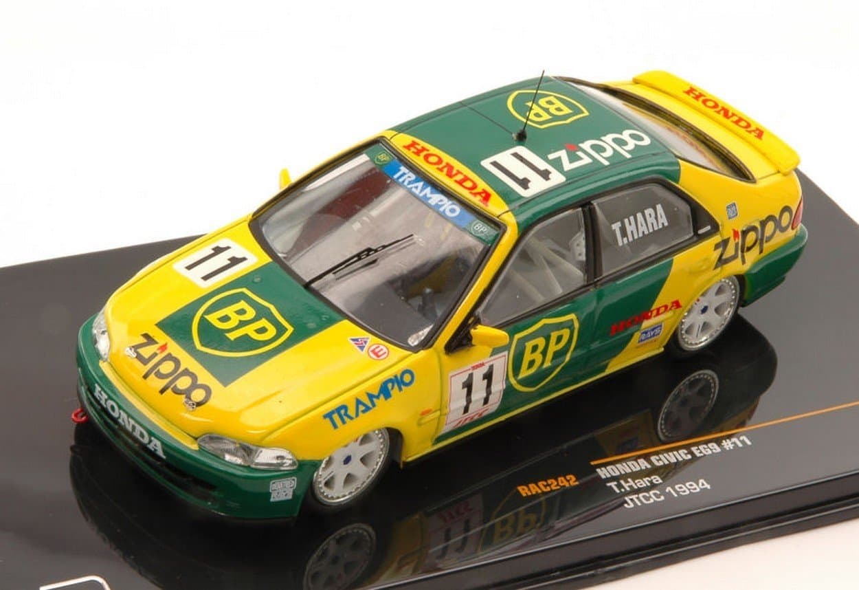 ixoModel SCALE MODEL COMPATIBLE WITH HONDA CIVIC EG9 RHD N.11 BP JTCC 1994 T.HARA 1:43 RAC242