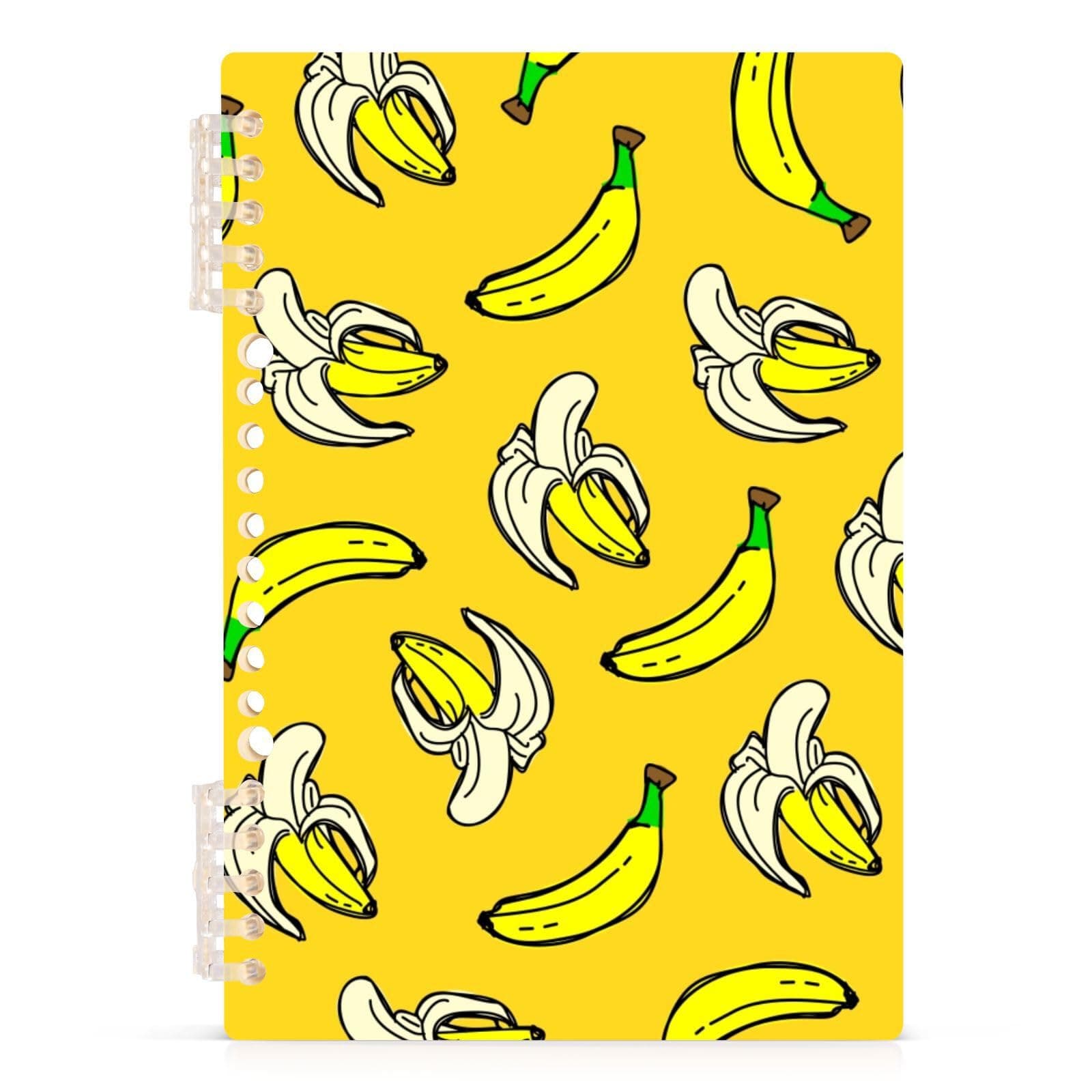 SPRIPORT Yellow Banana Spiral Journal Notebook for Women Men A5 Memo Notepad Sketchbook with Durable Hardcover & 60 Pages College Notebooks for Boys Grils Study Notes Work School Journaling