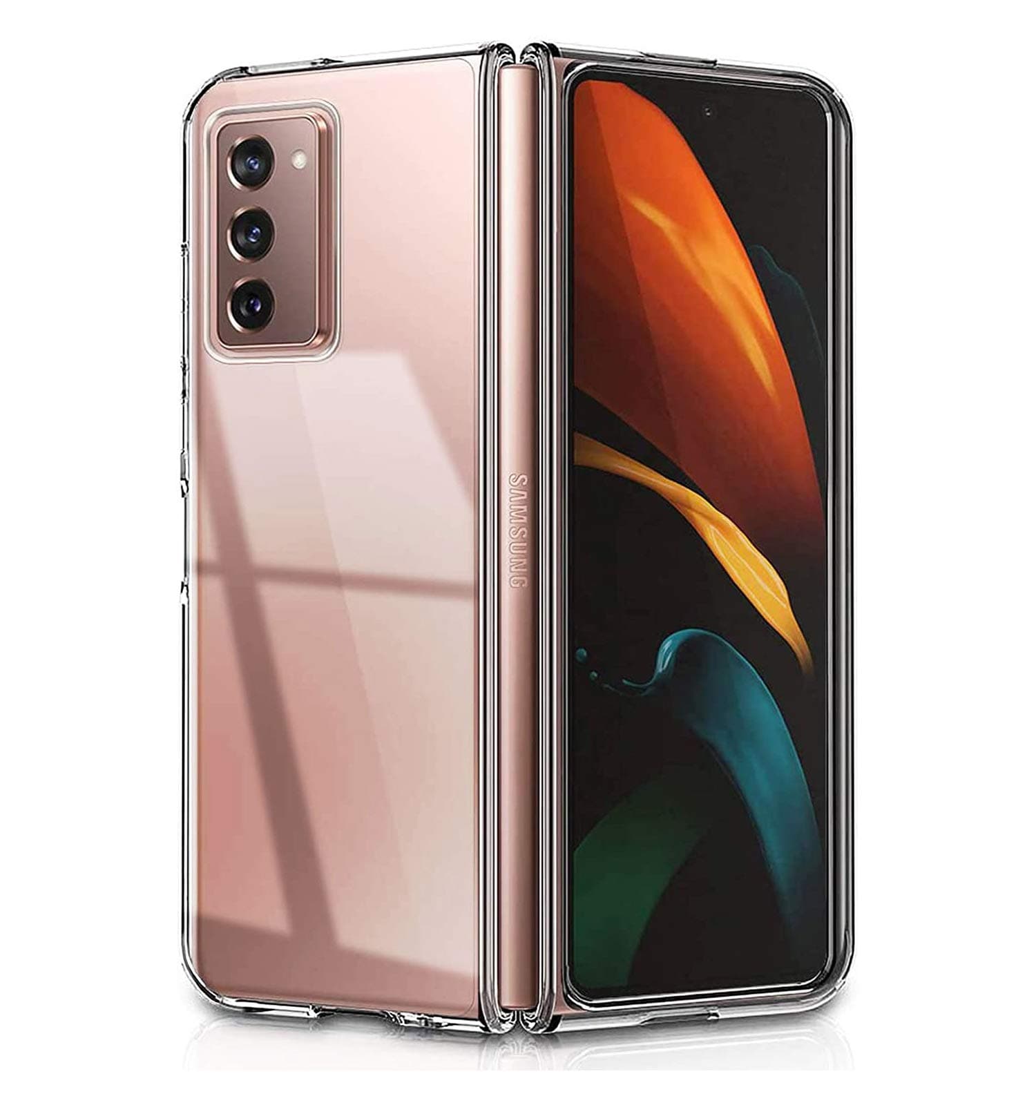 AIR SKIN Fashion Case/Cover for Samsung Galaxy Z Fold 2 5G Cases Ultra-Thin PC + 9H Tempered Glass Shockproof Bumper Anti-Scratch