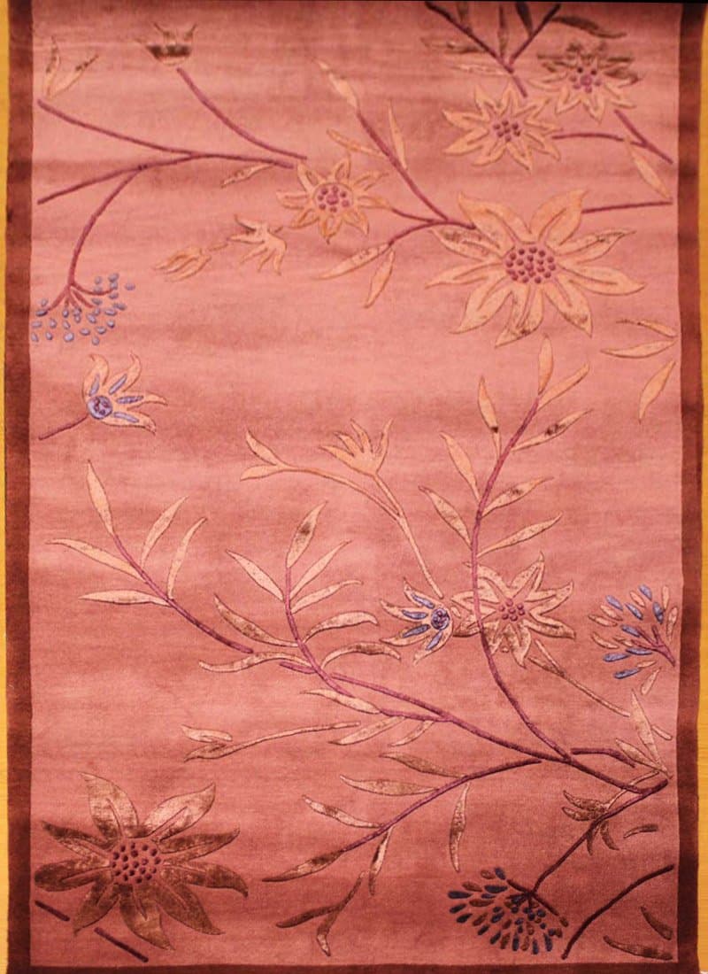 4' x 6' Tibetan Hand Knotted Wool and Silk Tibet Rug TX-249B