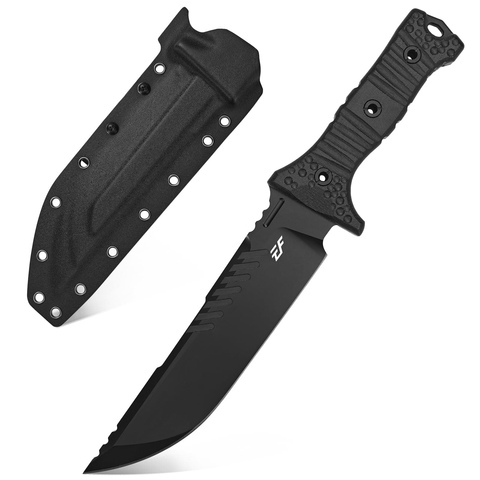 EF141 Fixed Blade Knife, AUS-10 Steel Blade,Micarta Handle Full Tang EDC Tool Straight Knife for Working Camping Survival