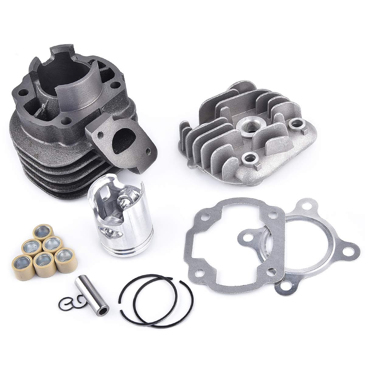 Cylinder Kit with 10mm Piston Compatible with Jog Zuma Vino 2 Stroke 50cc Scooter 1E40QMB Engine
