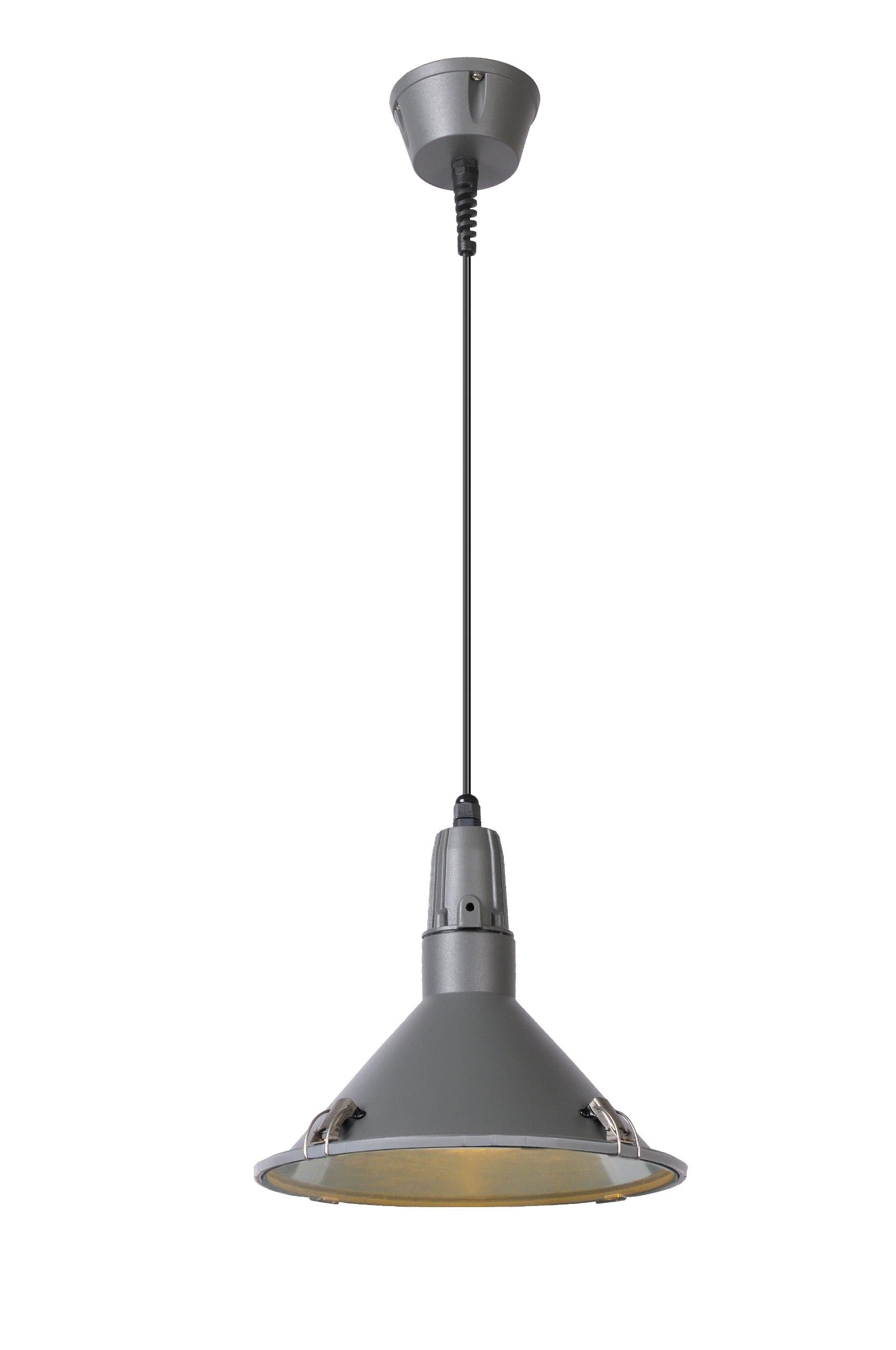 Lucide TONGA - Pendant Light Outdoor - Ø 25,5 cm - IP44 - Grey [Energy Class A++]