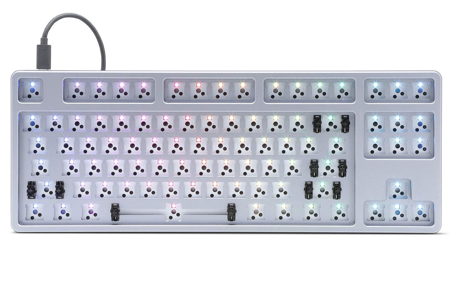 Drop Ctrl High-Profile Mechanical Keyboard — Tenkeyless Tkl (87 Key) Gaming Keyboard, Hot-Swap Switches, ProgRAMmable, Backlit RGB Led, Usb-C, Doubleshot Pbt, Aluminum (Gray, Barebones)