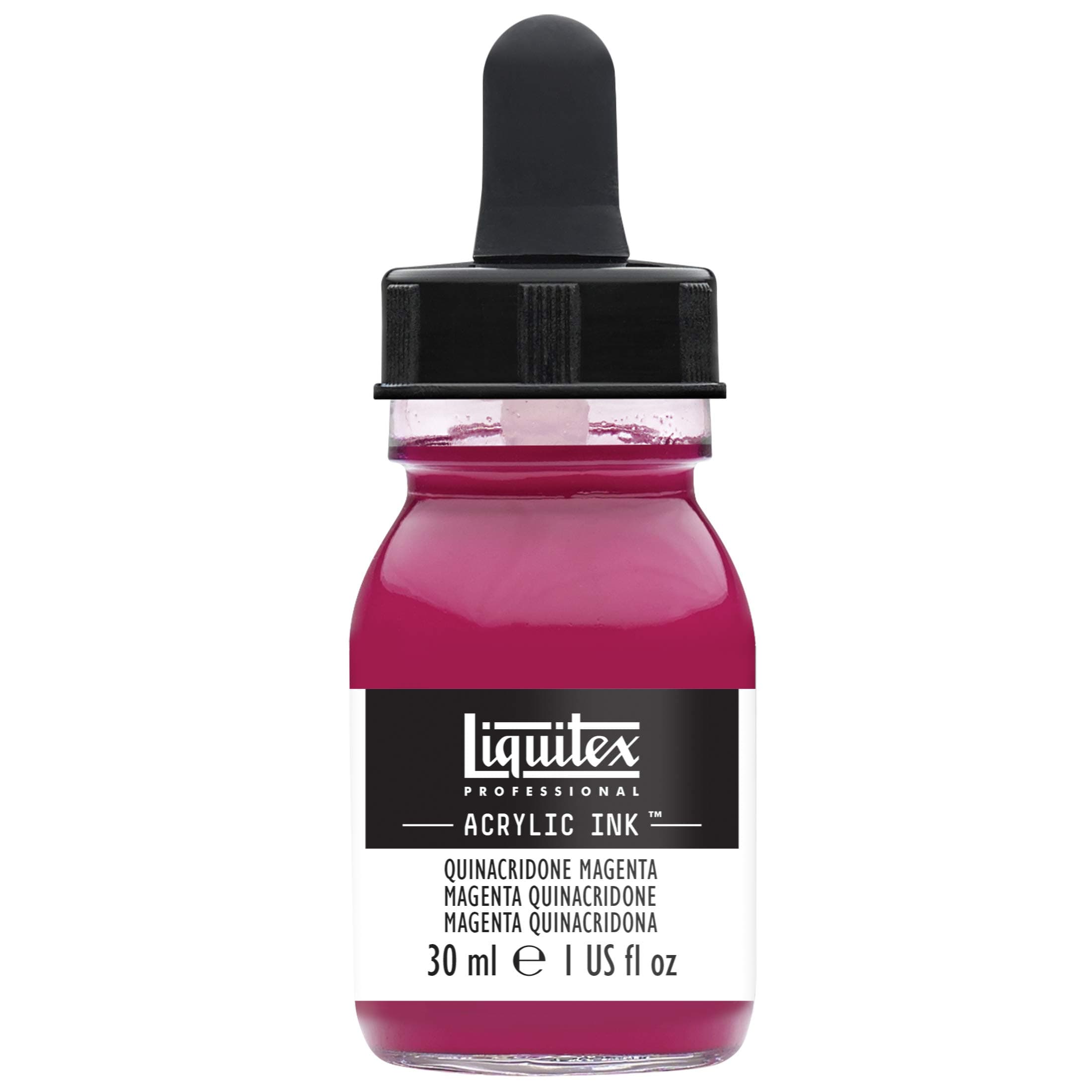 Liquitex 4260114 liquid professional acrylic paints - ink, 30 ml, highly pigmented airbrush paint, quinacridone magenta